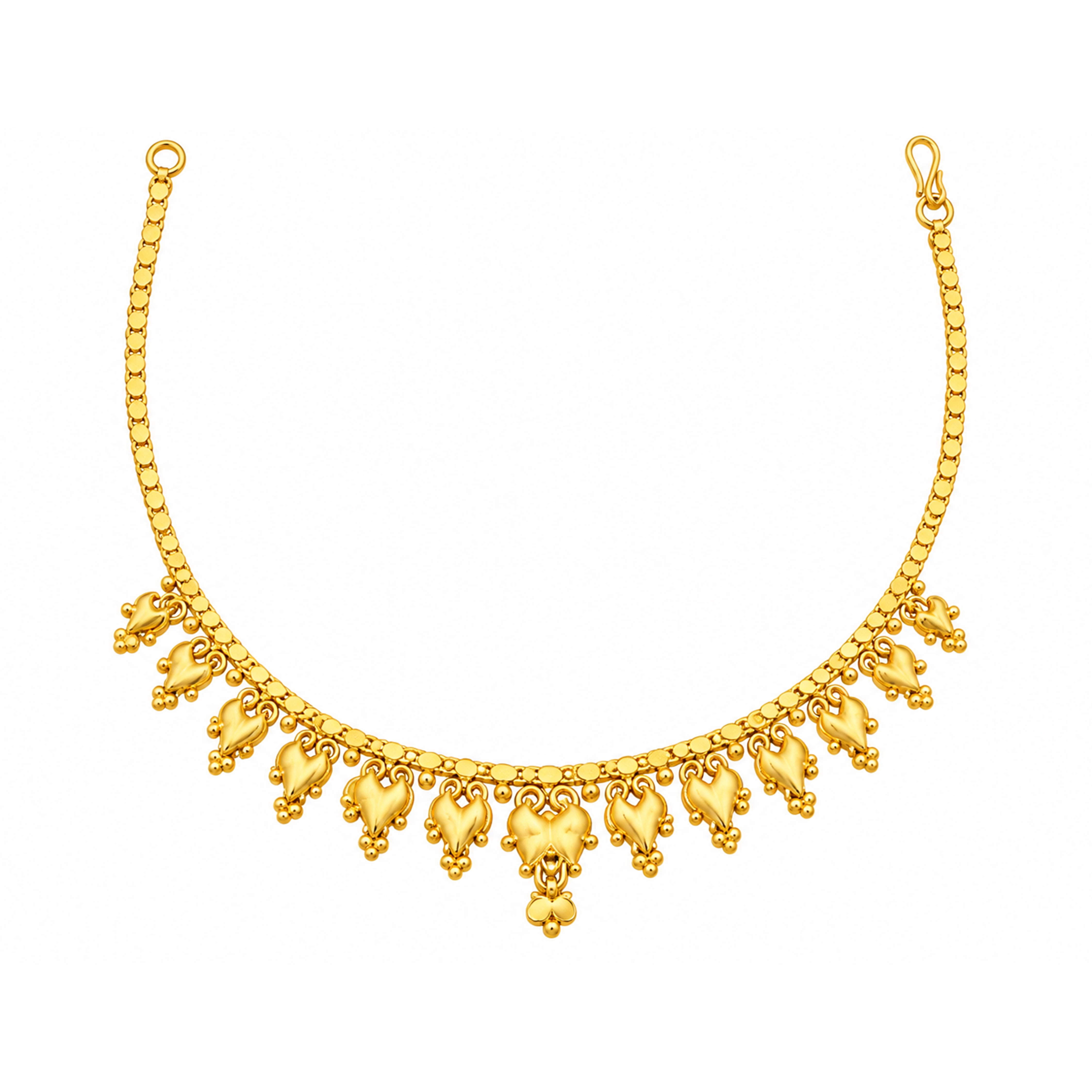The GSS065810034 Gold Short Necklace Set