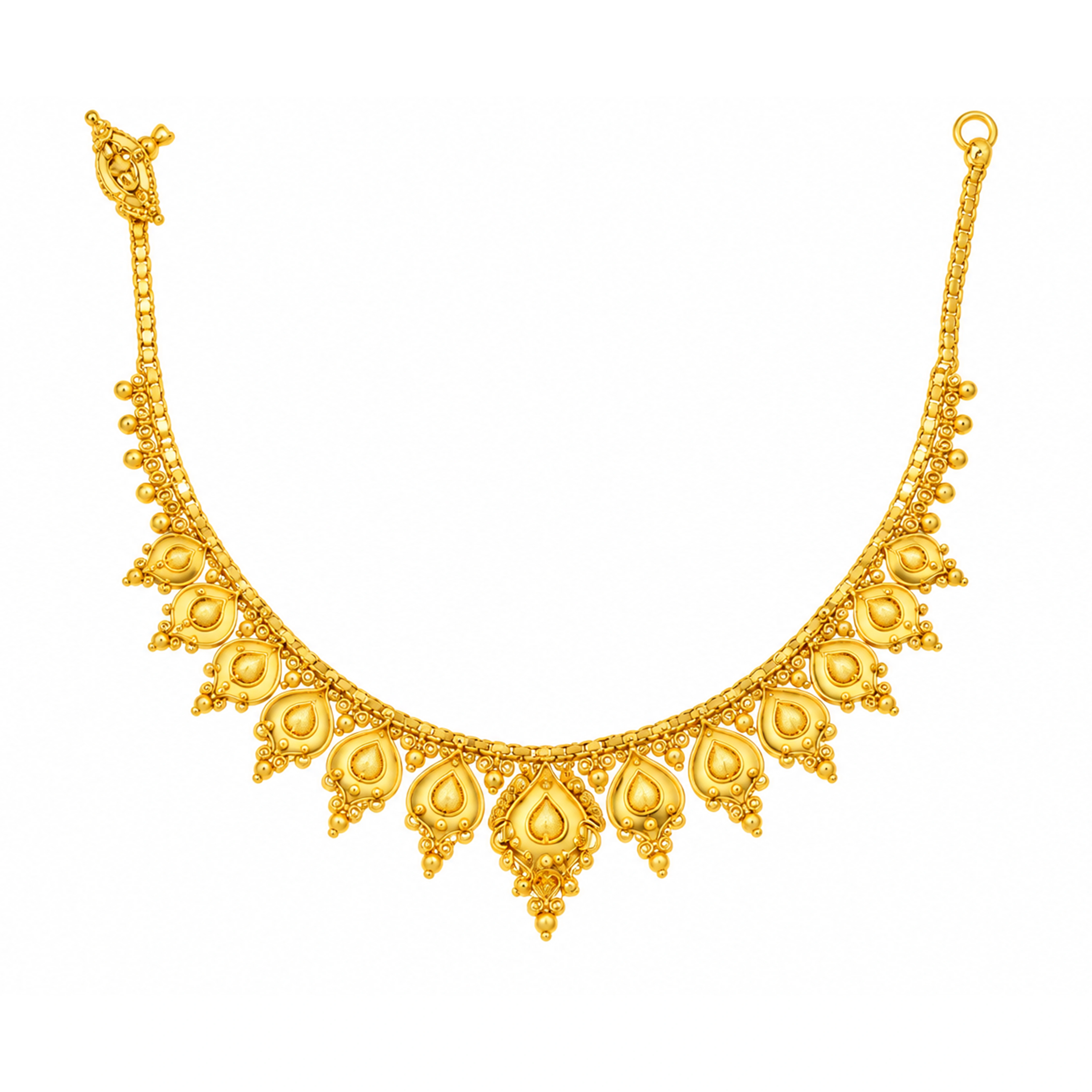 The GSS065810044 Gold Short Necklace Set