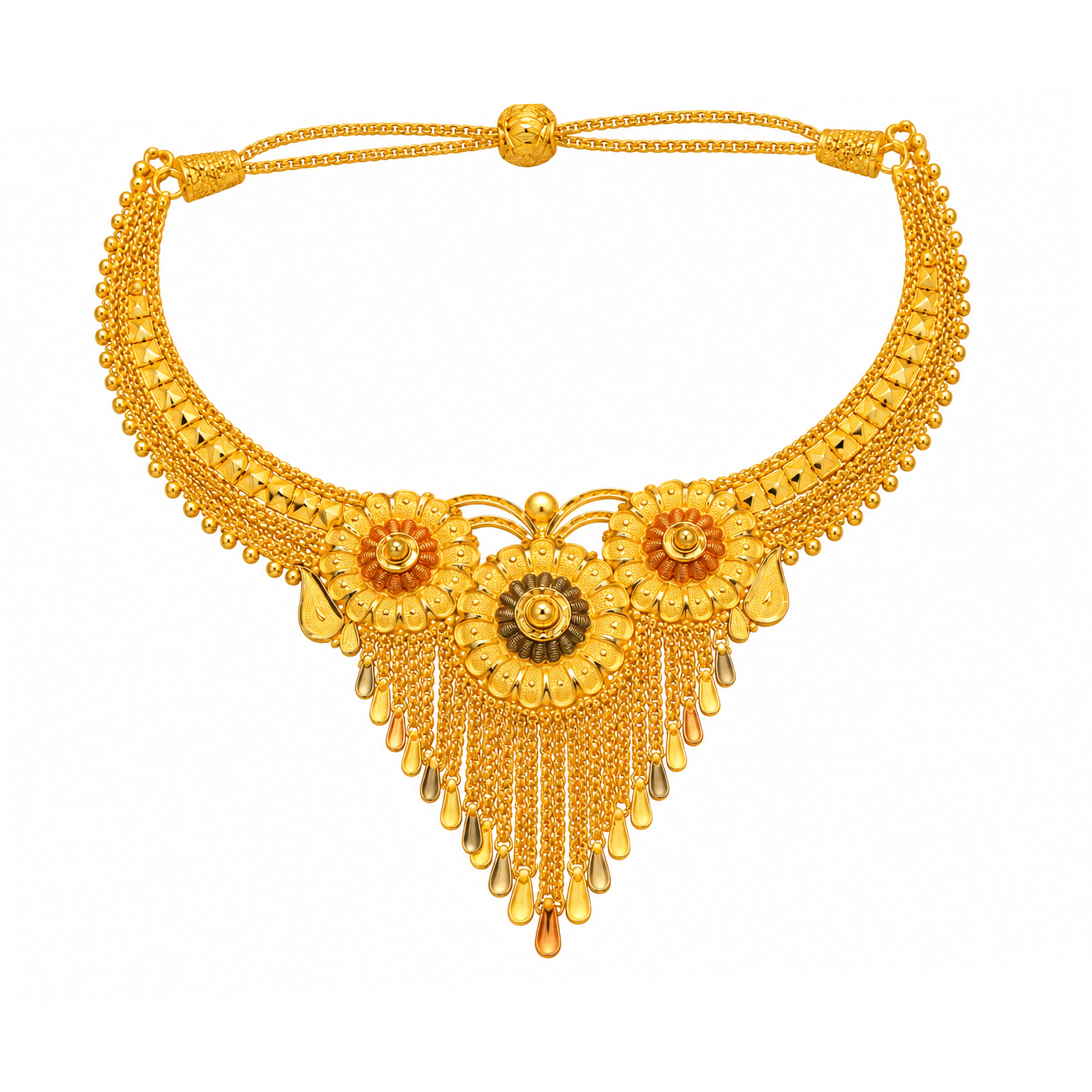 The GSS066110009 Gold Short Necklace Set