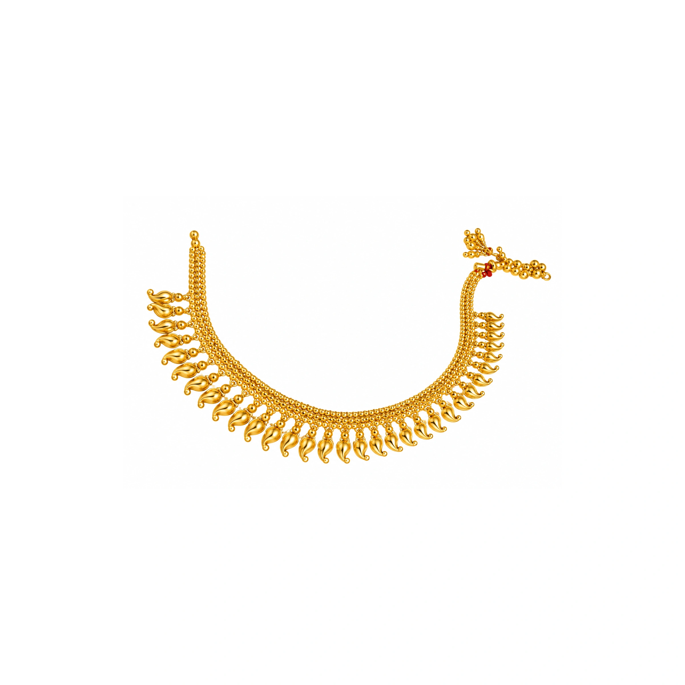 The GSS066610075 Gold Short Necklace Set