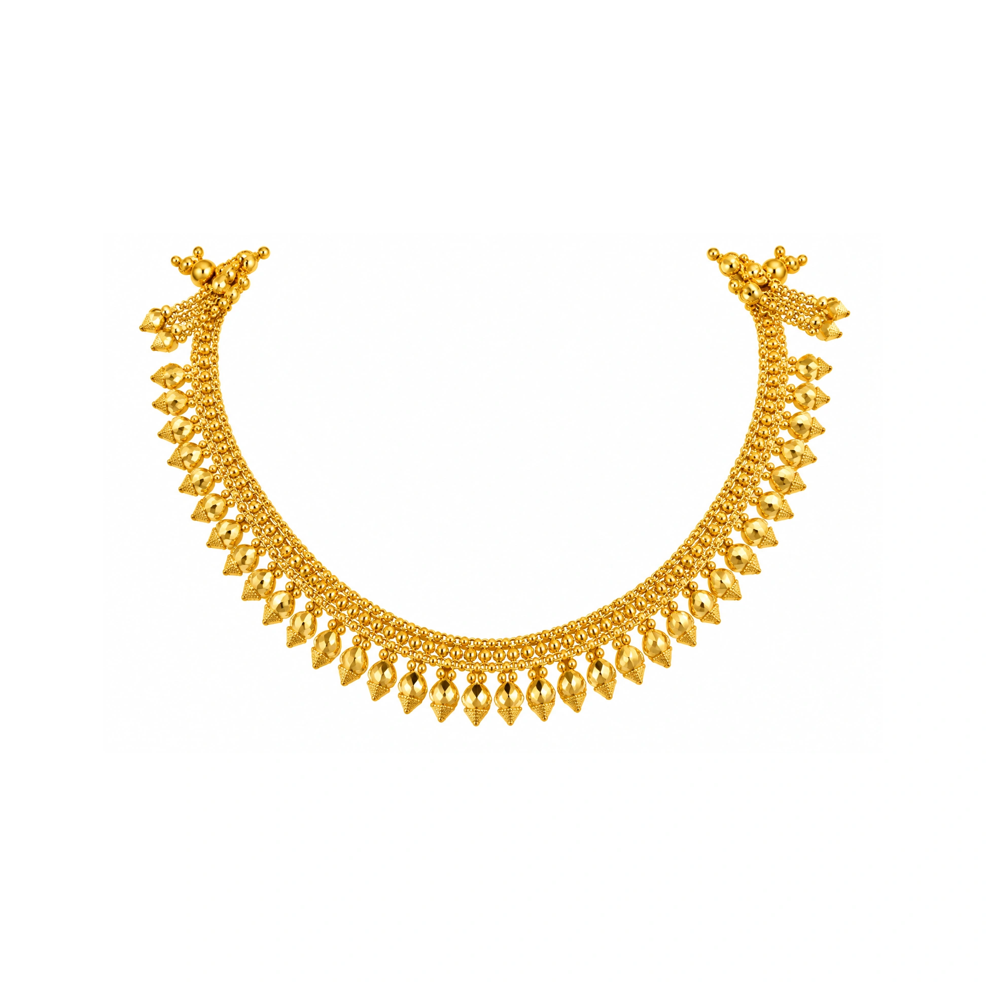 The GSS066610078 Gold Short Necklace Set