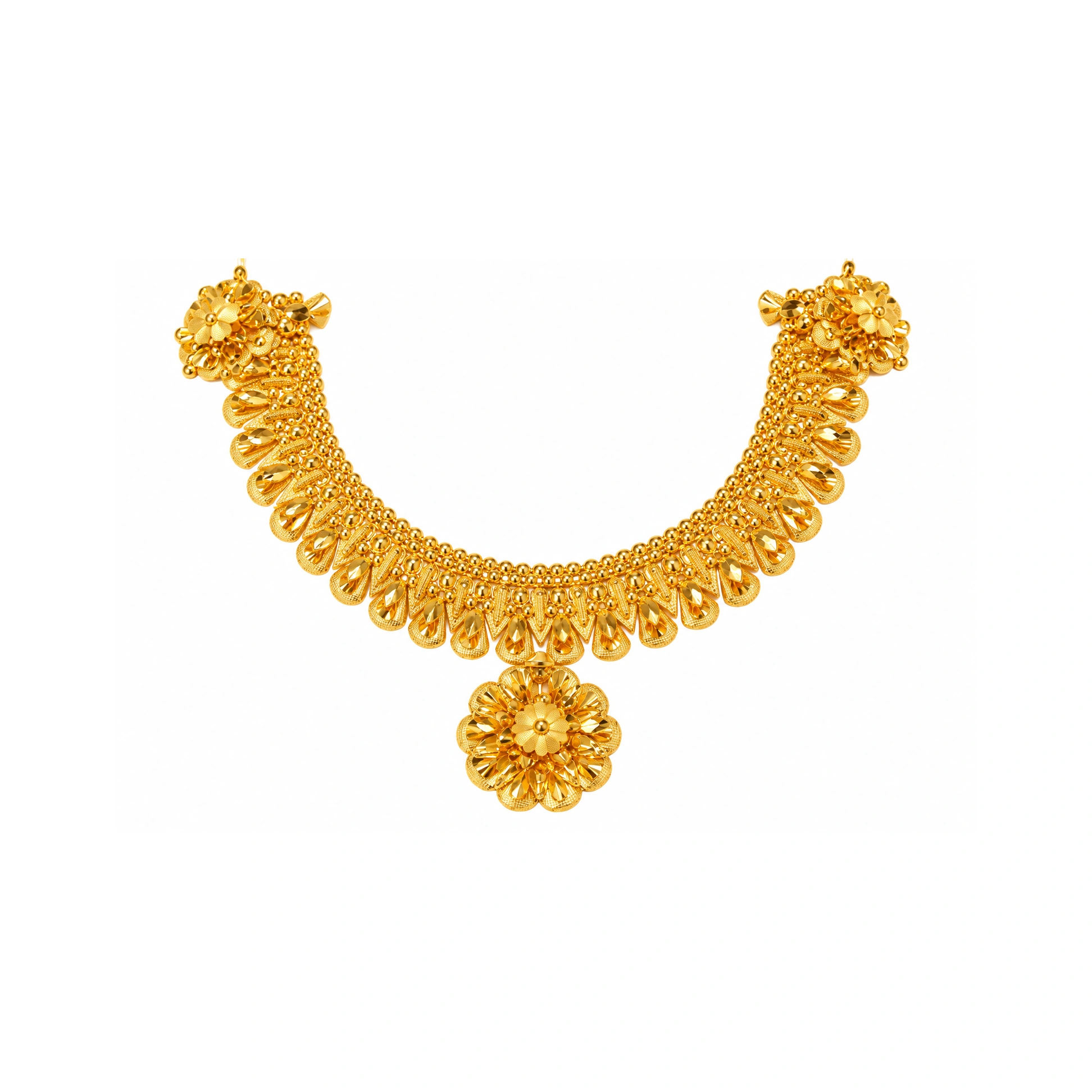 The GSS066610082 Gold Short Necklace Set