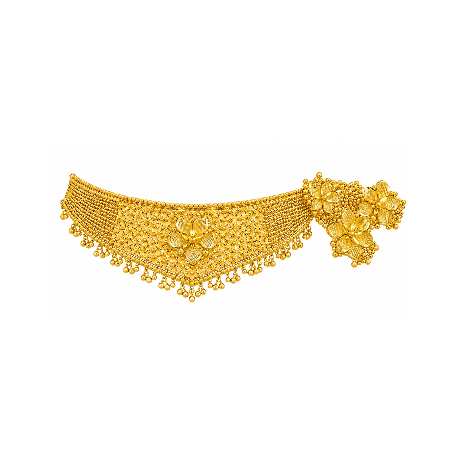 The GSS066610101 Gold Short Necklace Set