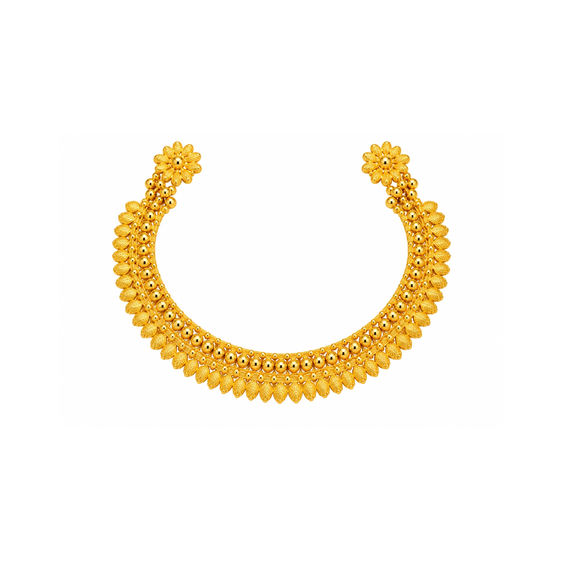 The GSS066610114 Gold Short Necklace Set