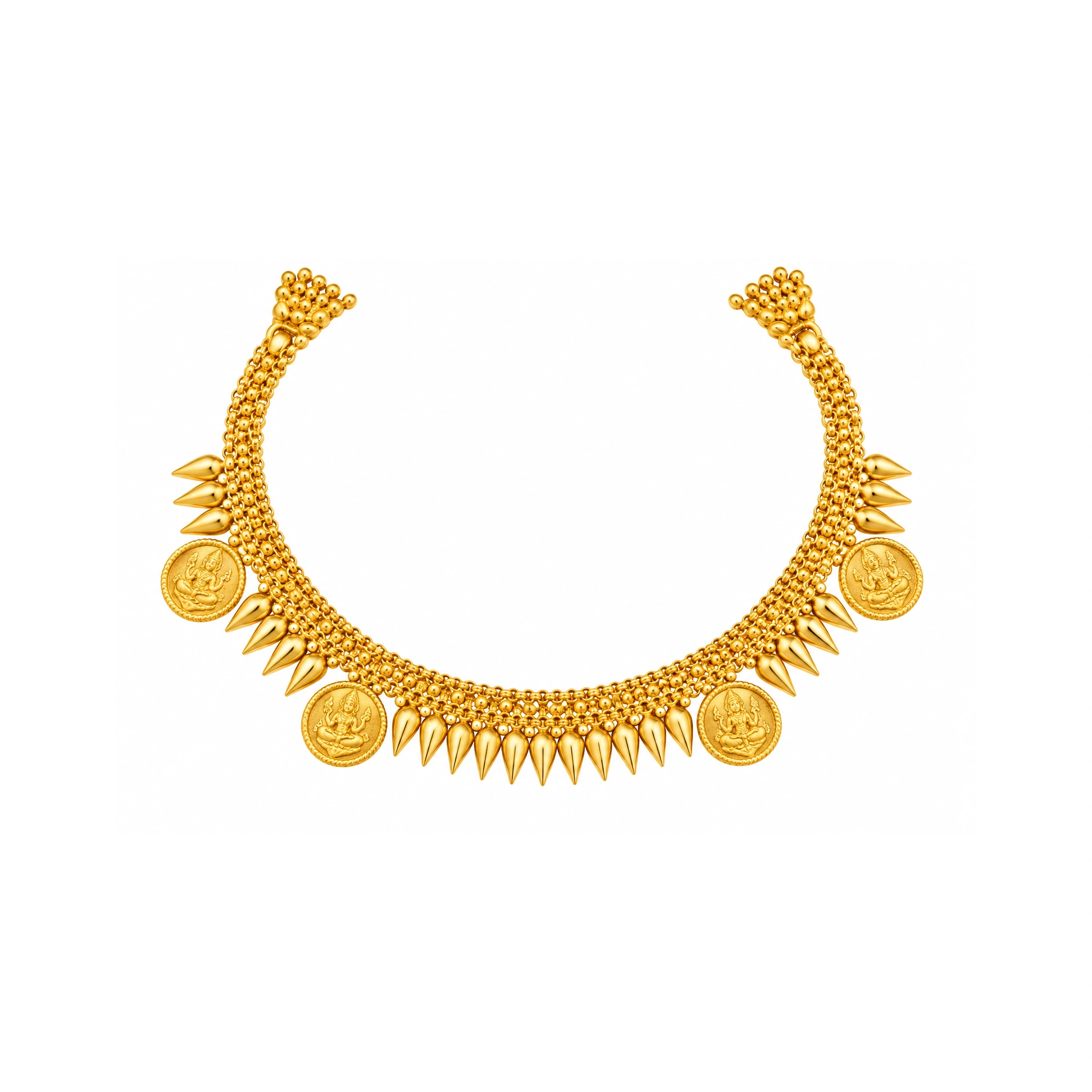 The GSS066710350 Gold Short Necklace Set