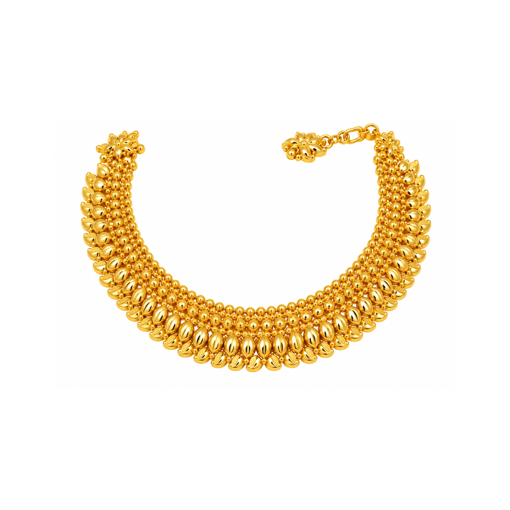The GSS066710356 Gold Short Necklace Set