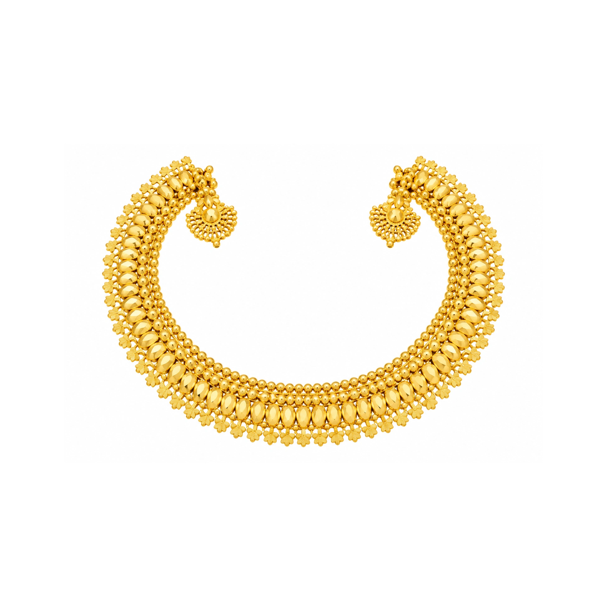 The GSS066710361 Gold Short Necklace Set