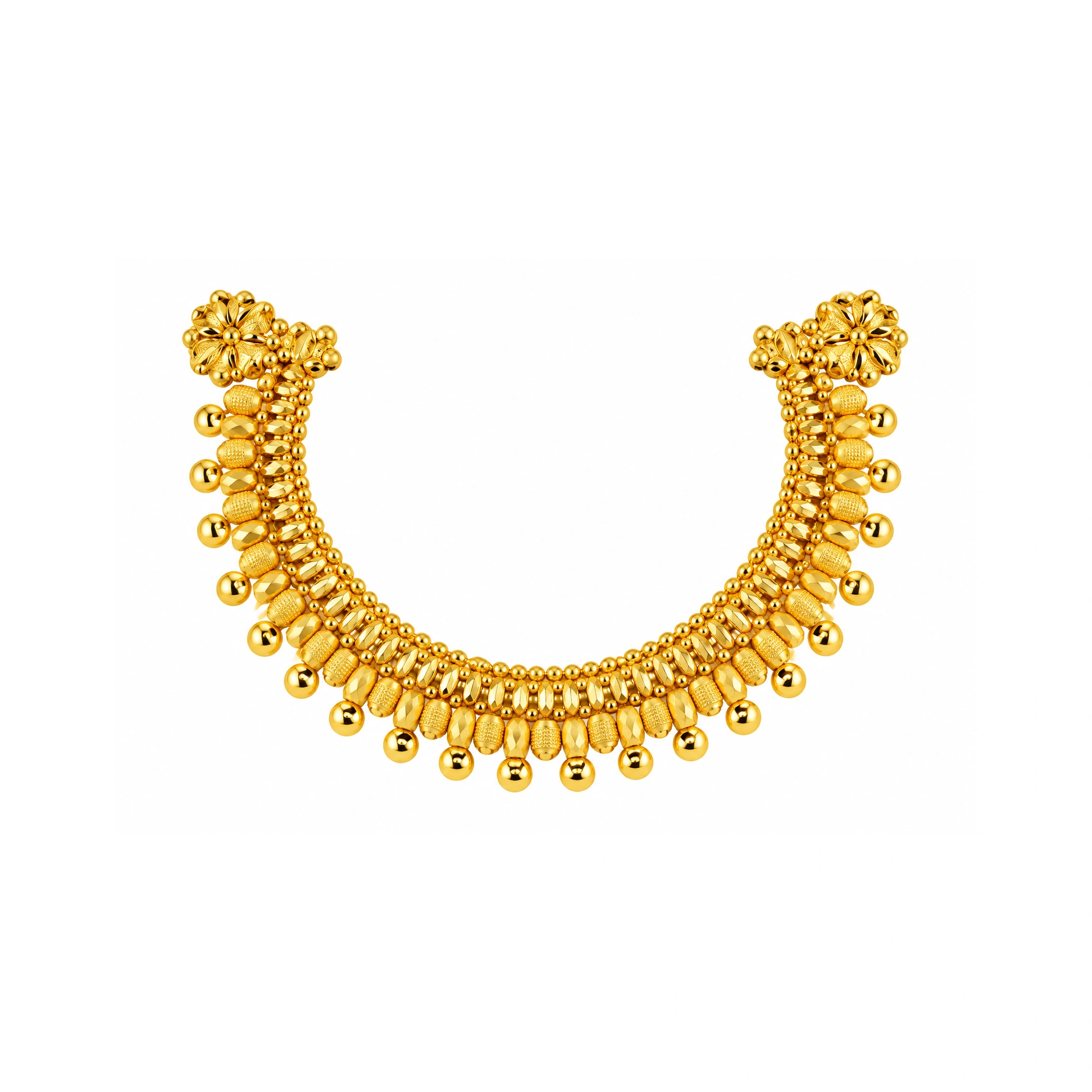 The GSS066710369 Gold Short Necklace Set