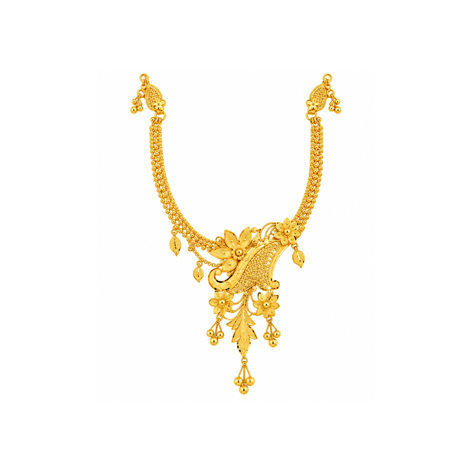 The GSS080210922 Gold Short Necklace Set