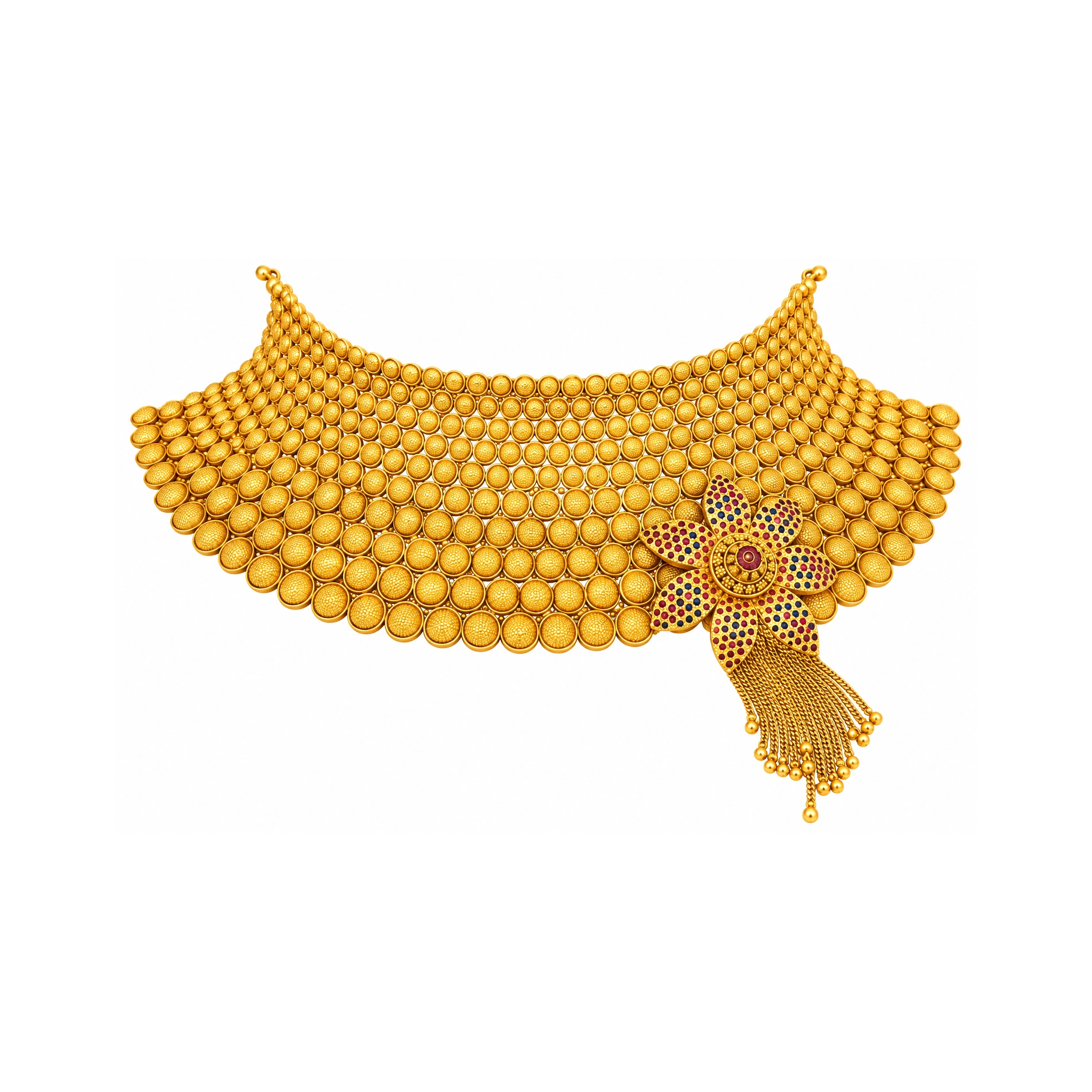 The GSS080210925 Gold Short Necklace Set