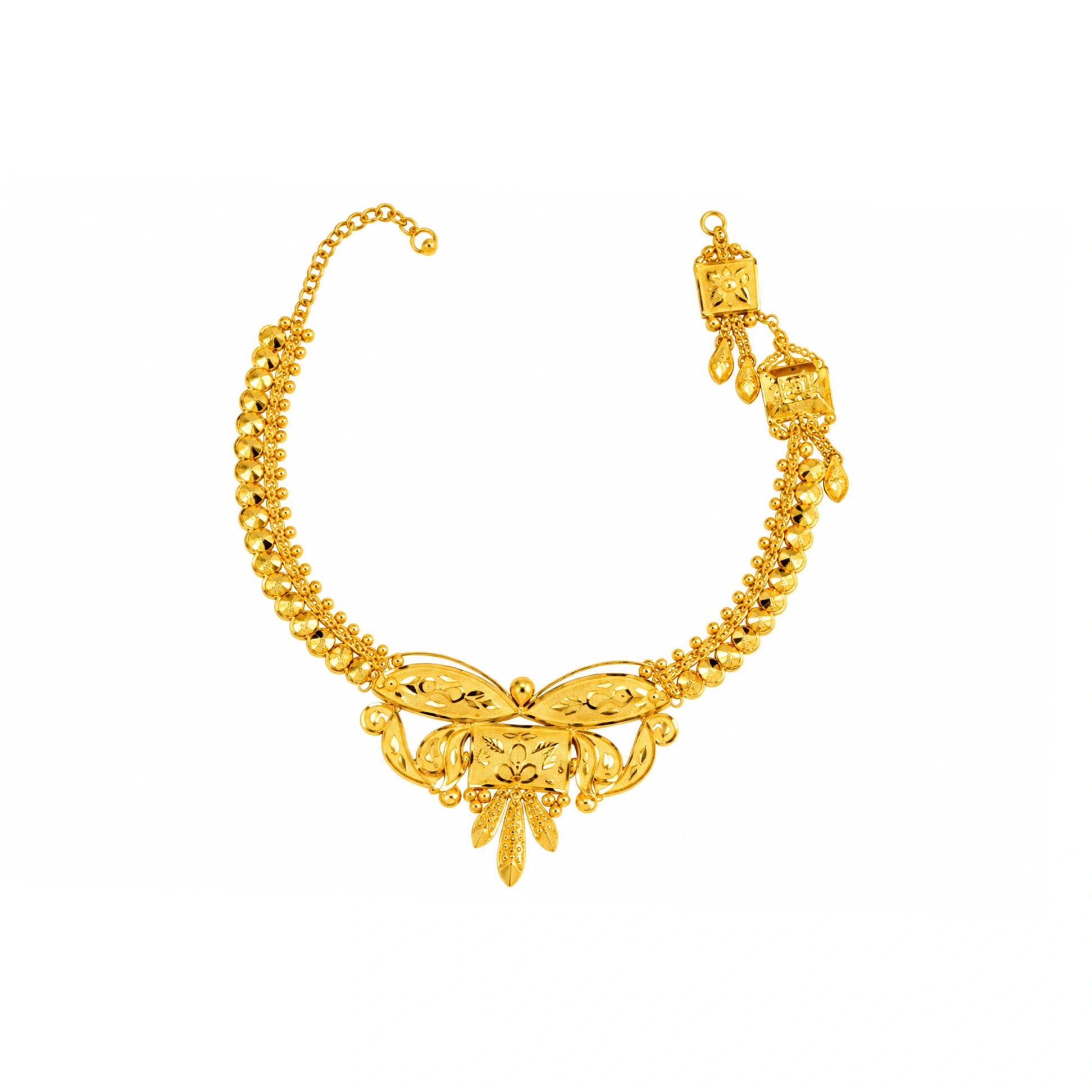 The GSS080210930 Gold Short Necklace Set