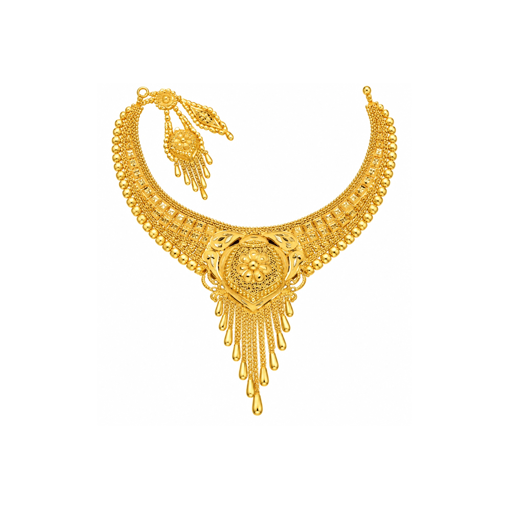 The GSS080210957 Gold Short Necklace Set