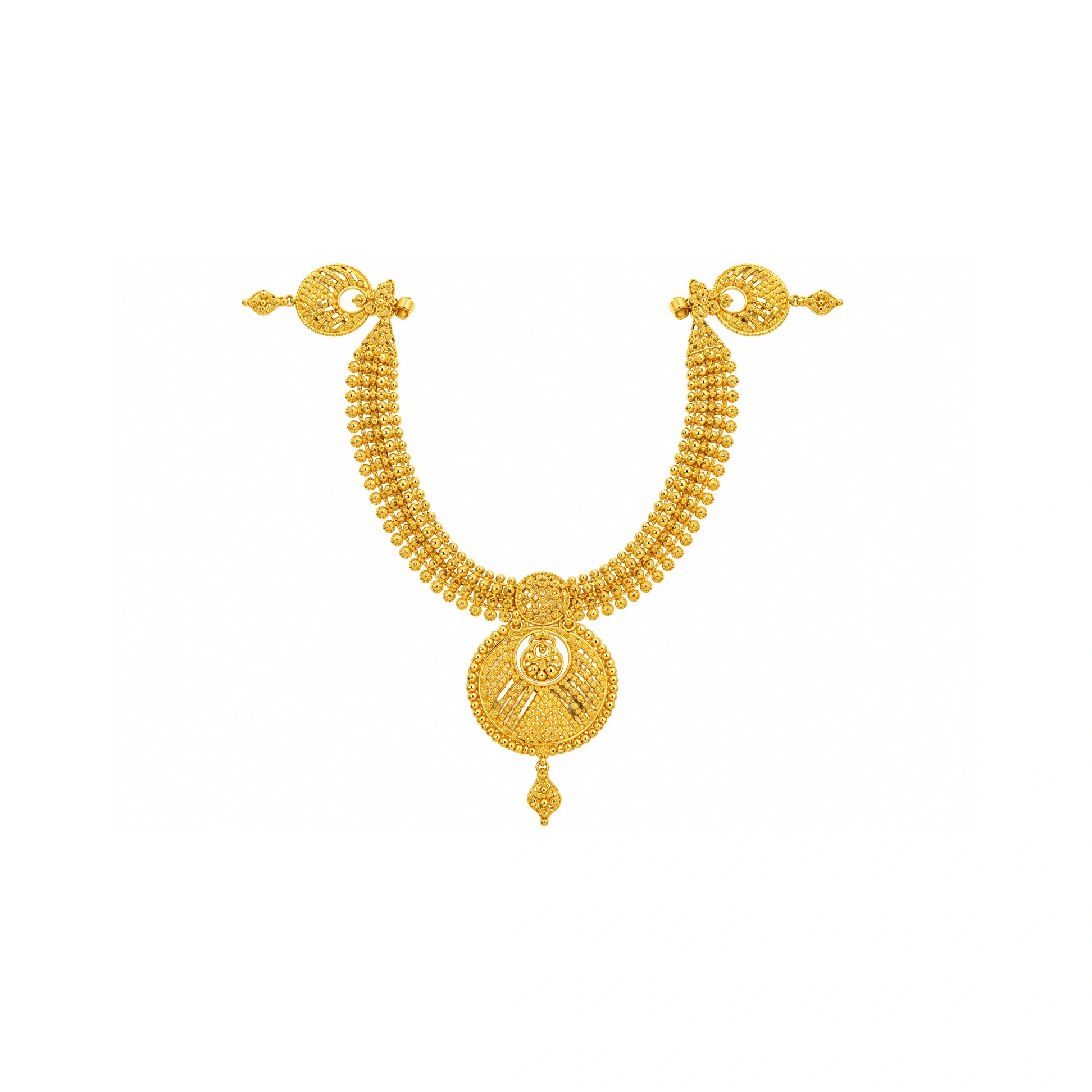 The GSS080310052 Gold Short Necklace Set