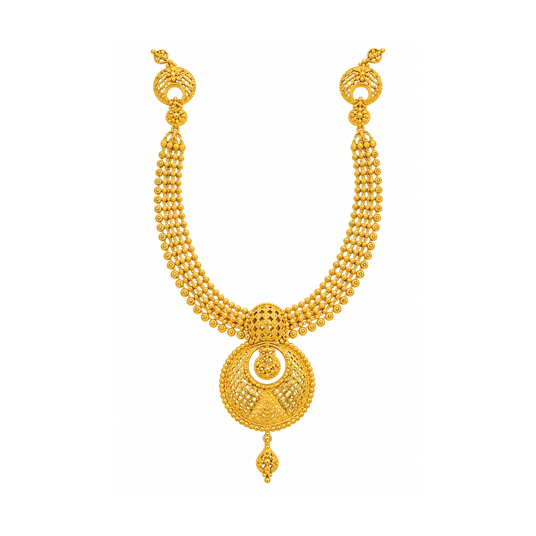 The GSS080310055 Gold Short Necklace Set