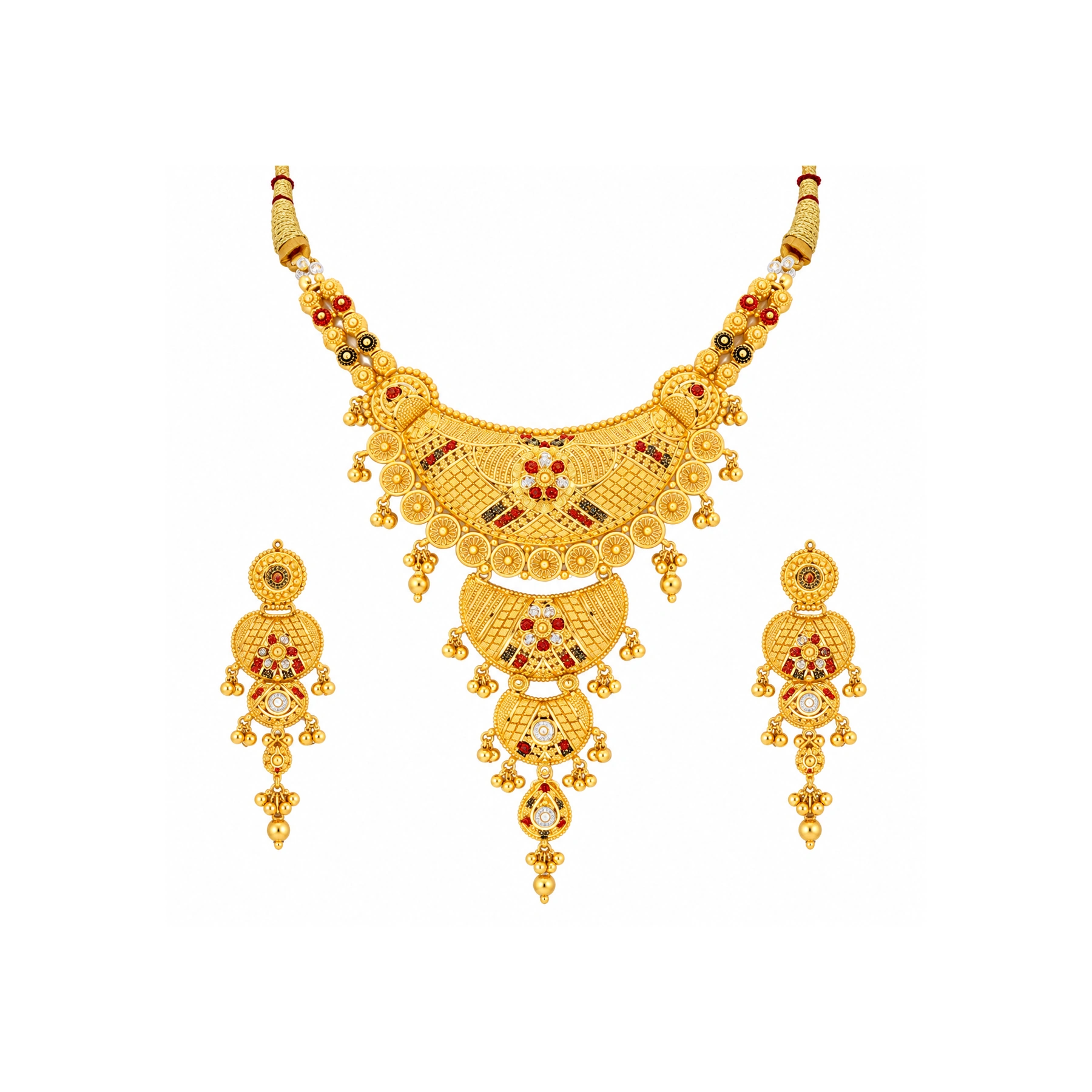 The GSS080510032 Gold Short Necklace Set