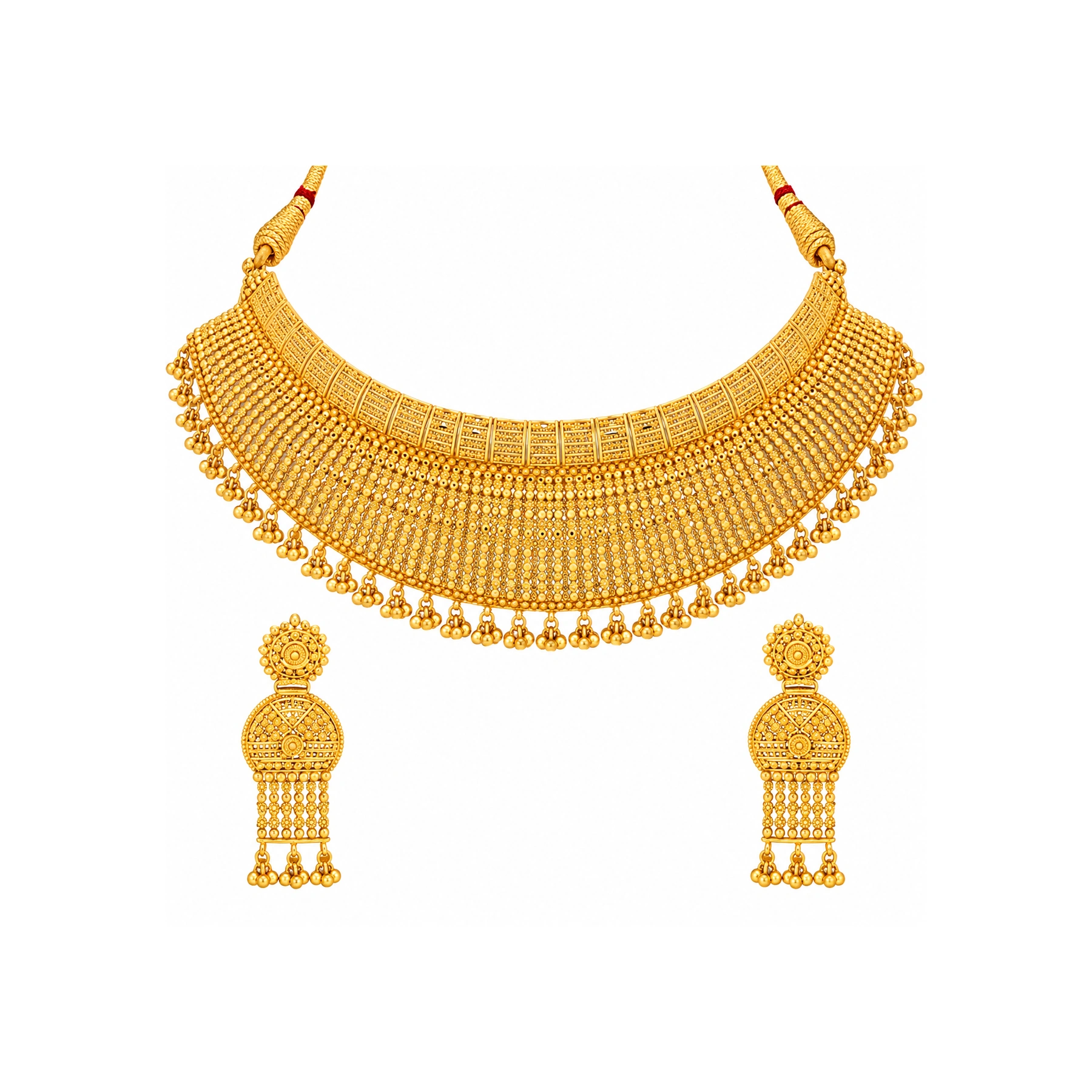The GSS080510035 Gold Short Necklace Set