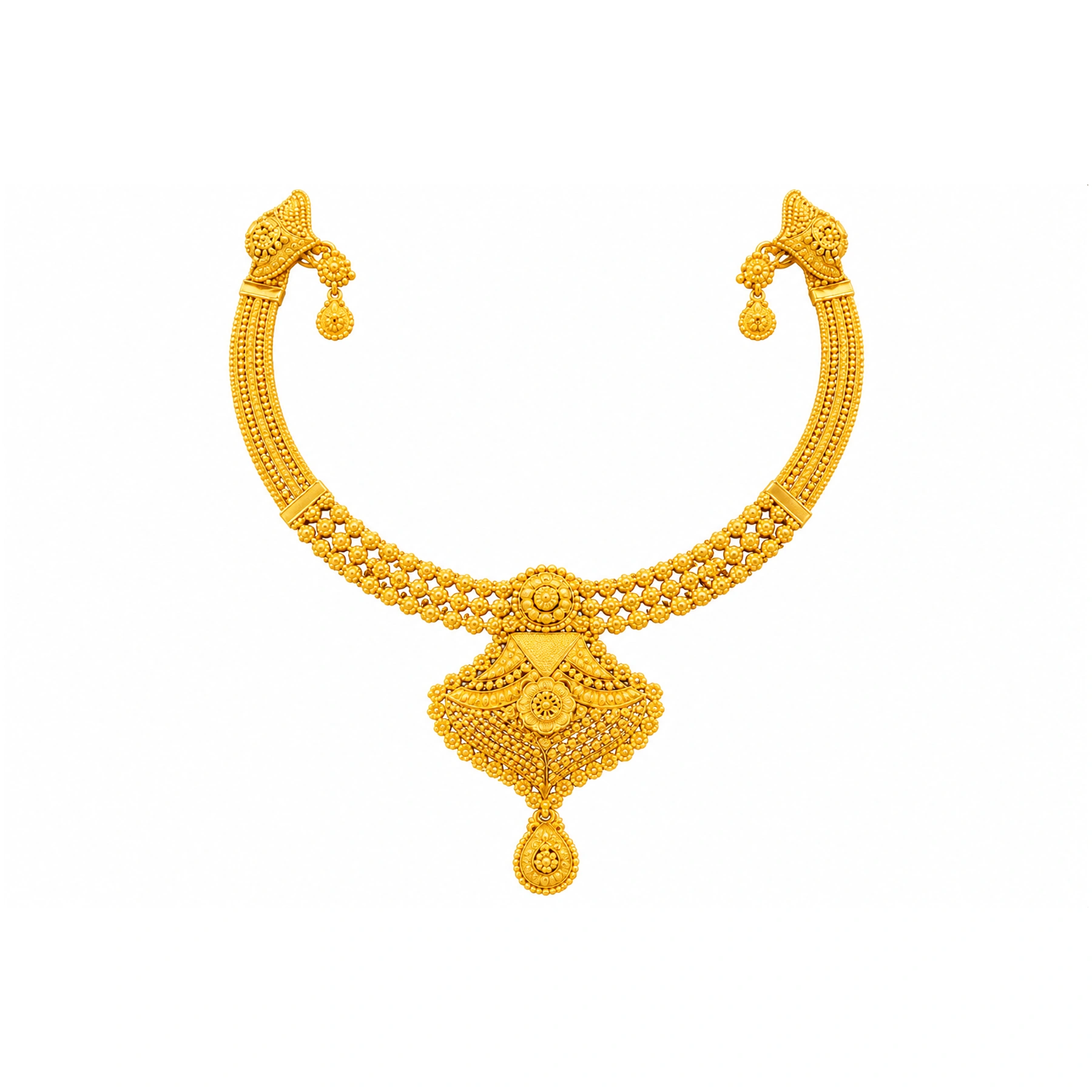 The GSS080510040 Gold Short Necklace Set
