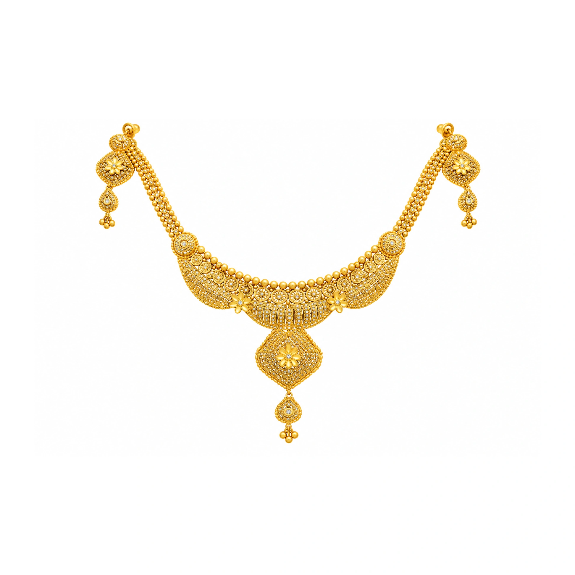 The GSS080510051 Gold Short Necklace Set