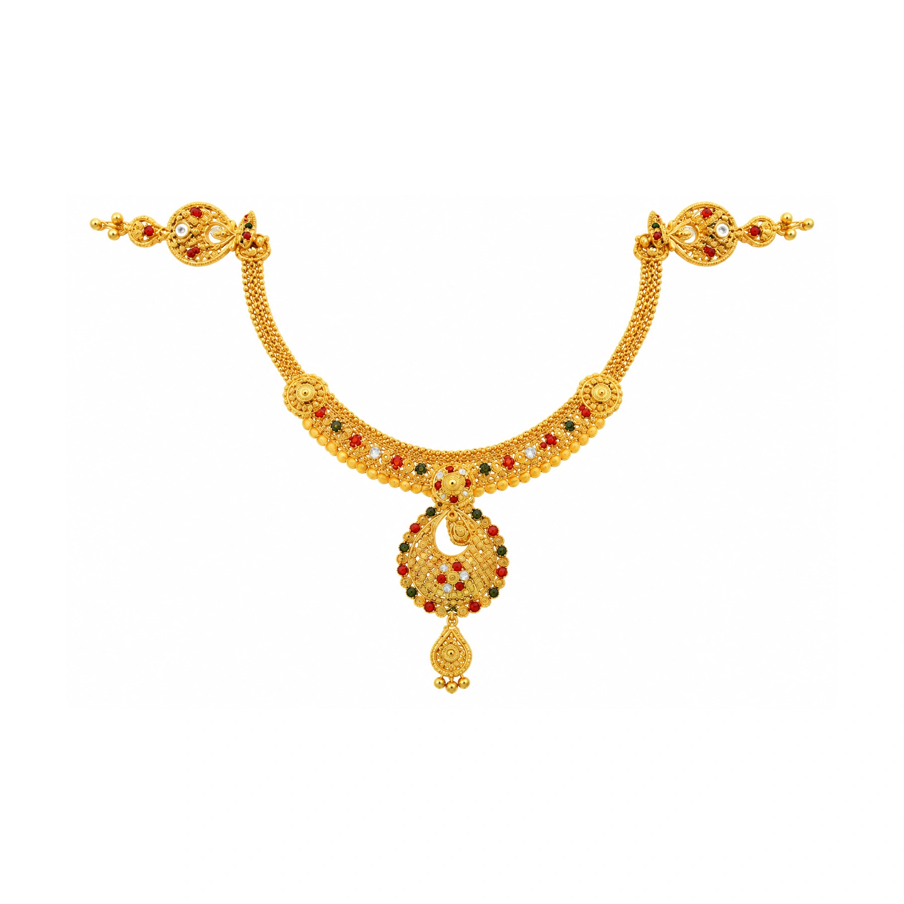 The GSS080510057 Gold Short Necklace Set
