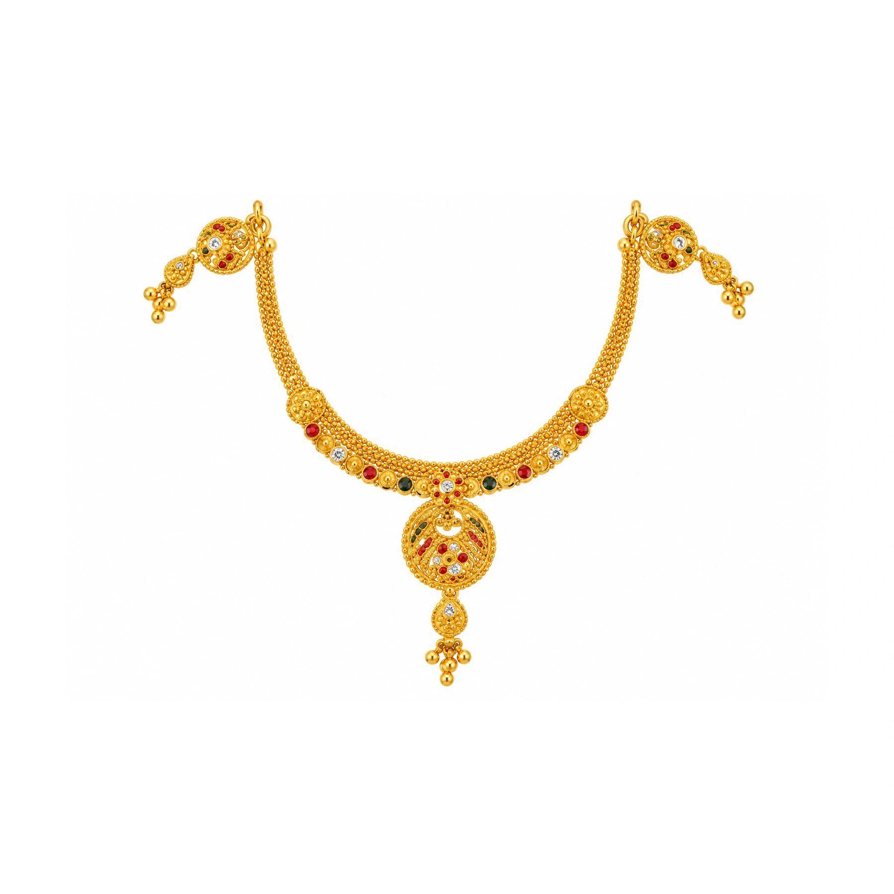 The GSS080510064 Gold Short Necklace Set
