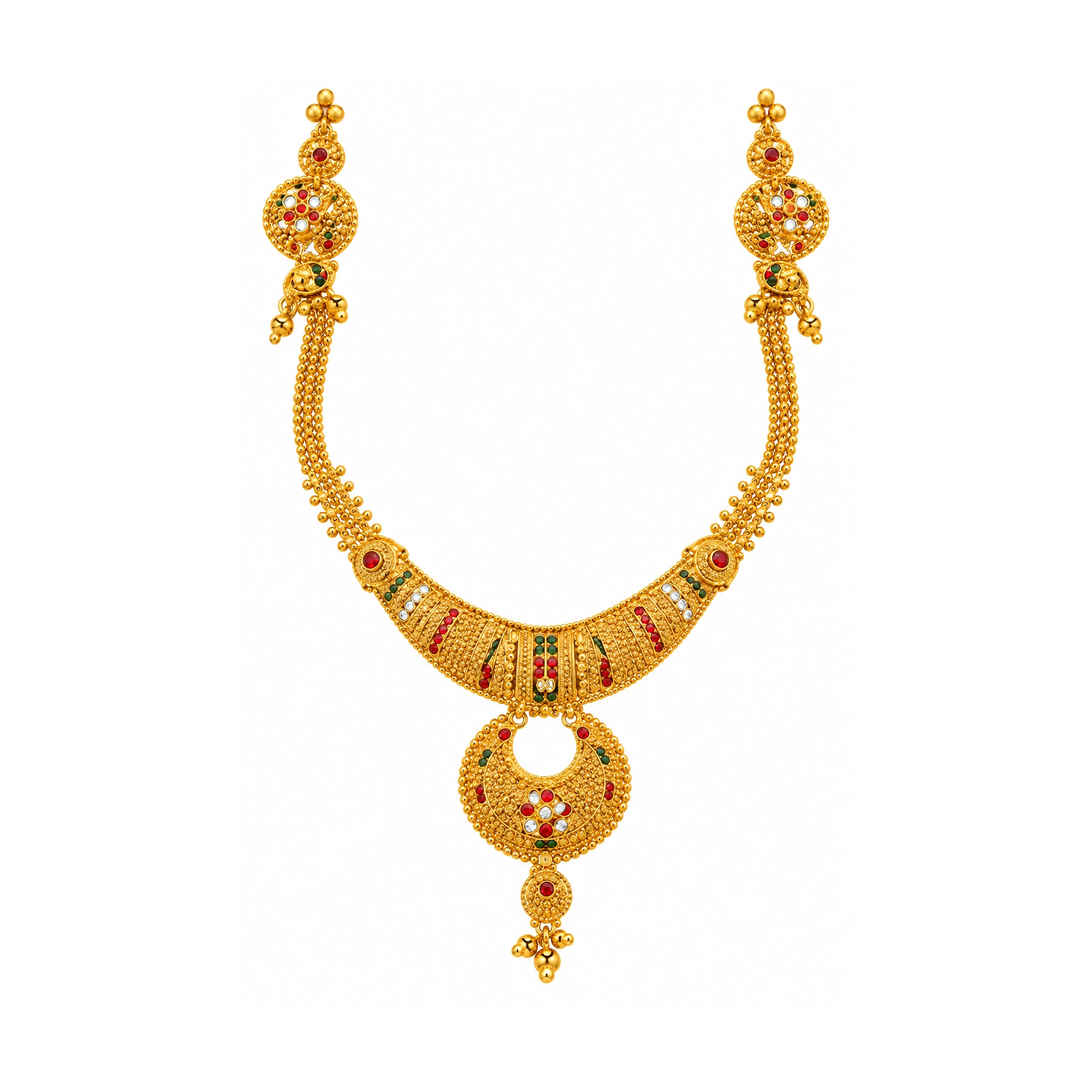 The GSS080510069 Gold Short Necklace Set