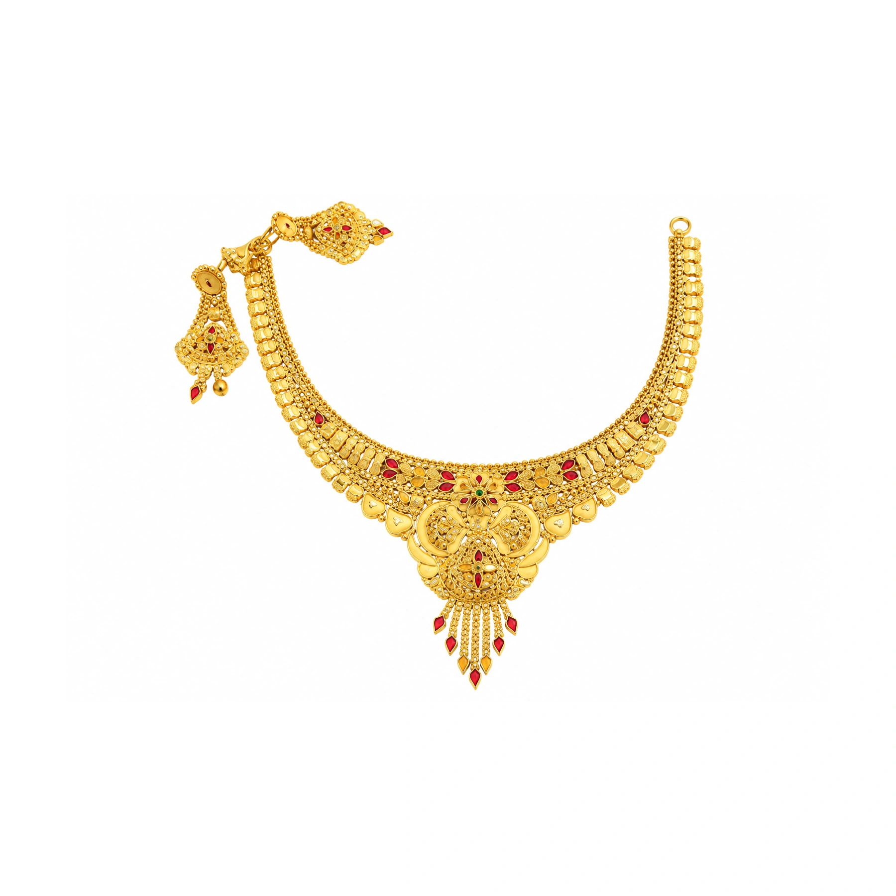 The GSS080710030 Gold Short Necklace Set