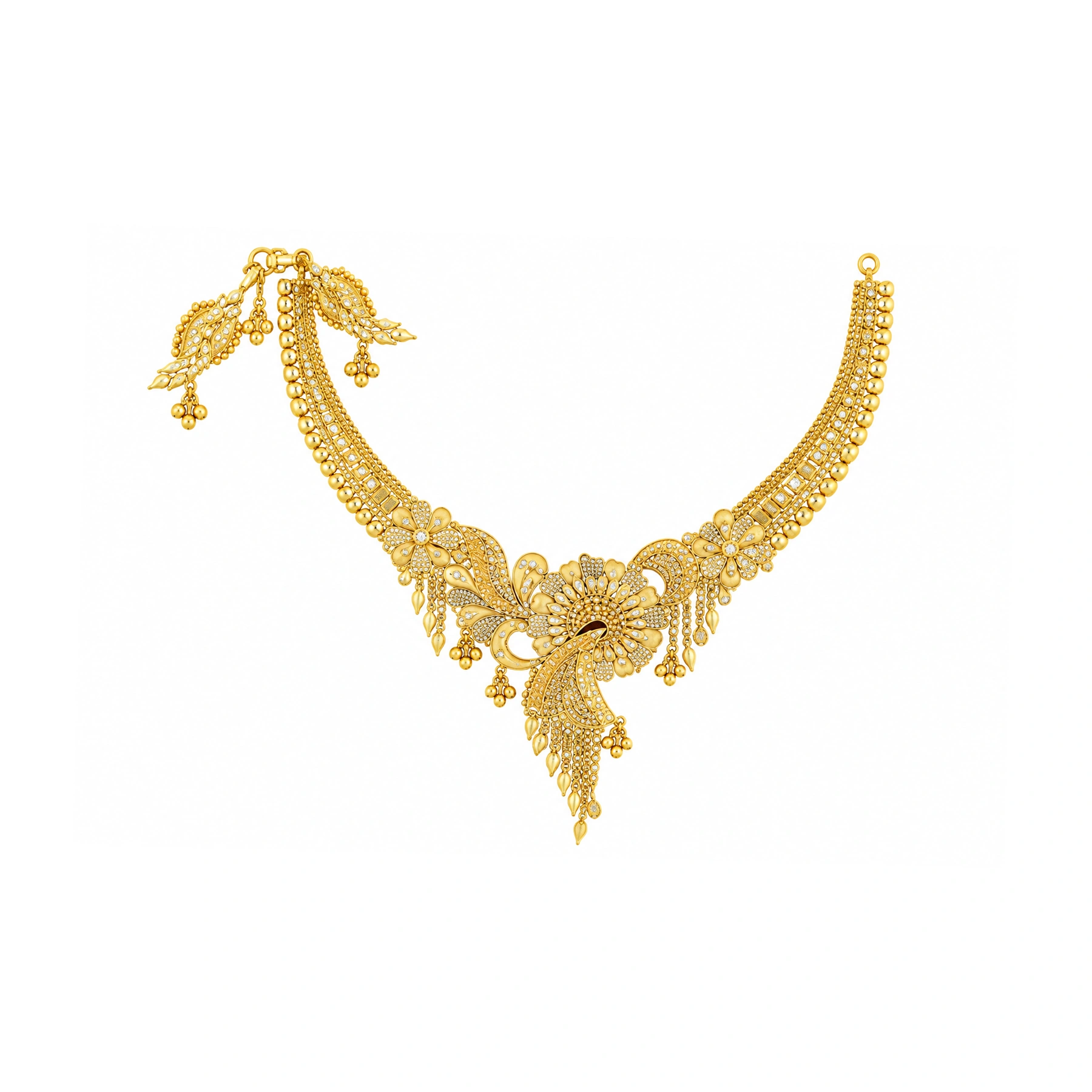The GSS080710036 Gold Short Necklace Set