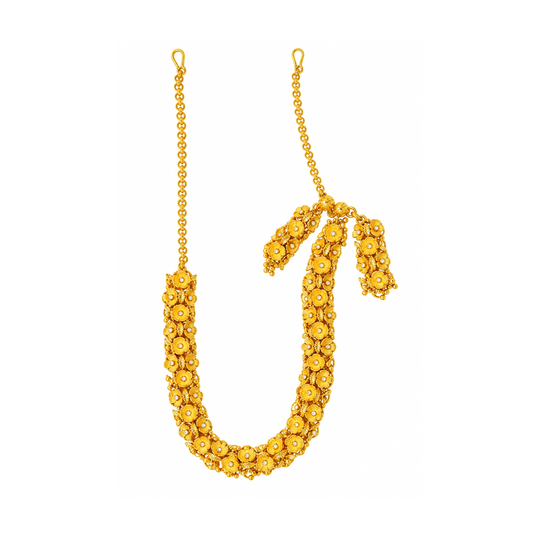 The GSS080710046 Gold Short Necklace Set
