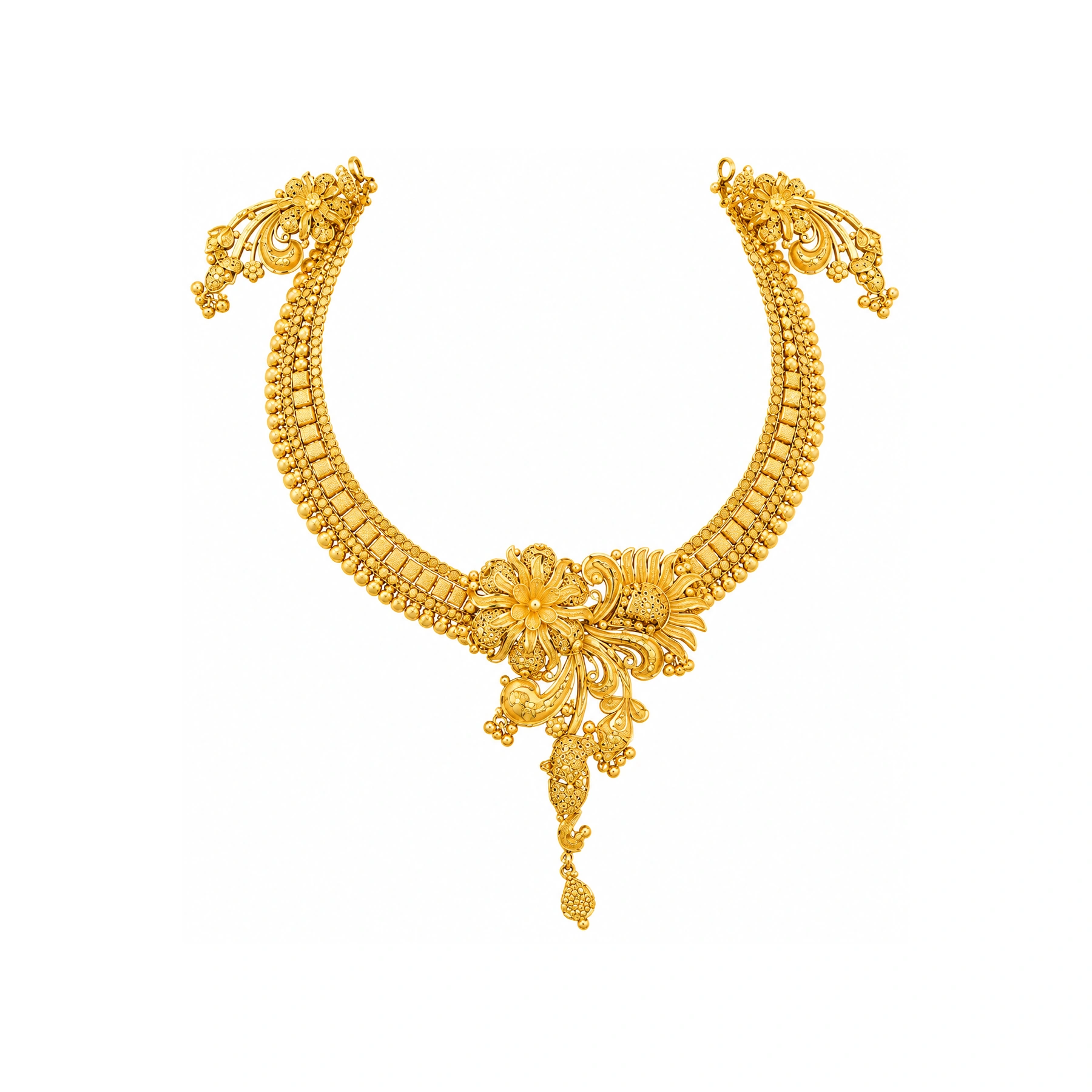 The GSS080910003 Gold Short Necklace Set