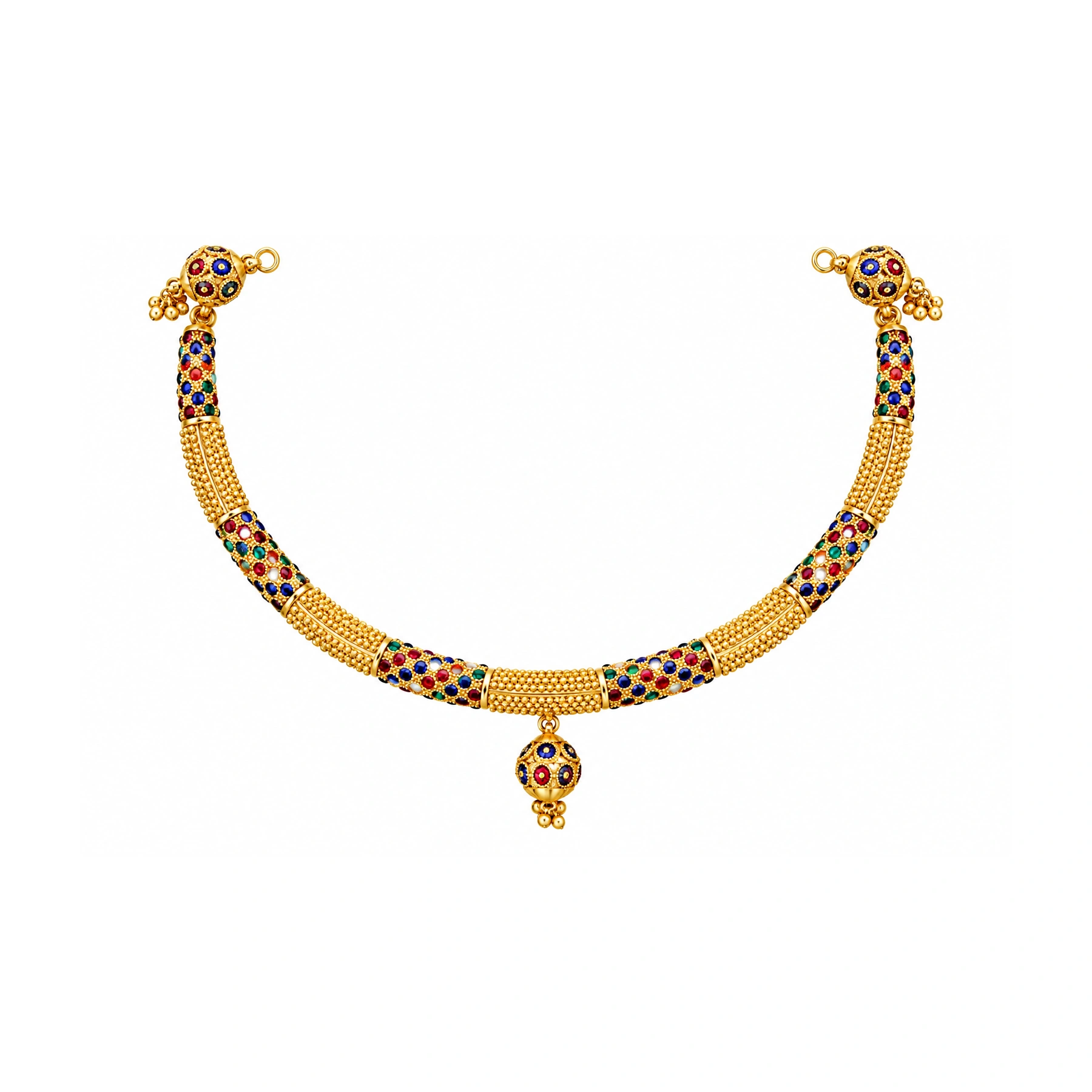 The GSS081210015 Gold Short Necklace Set