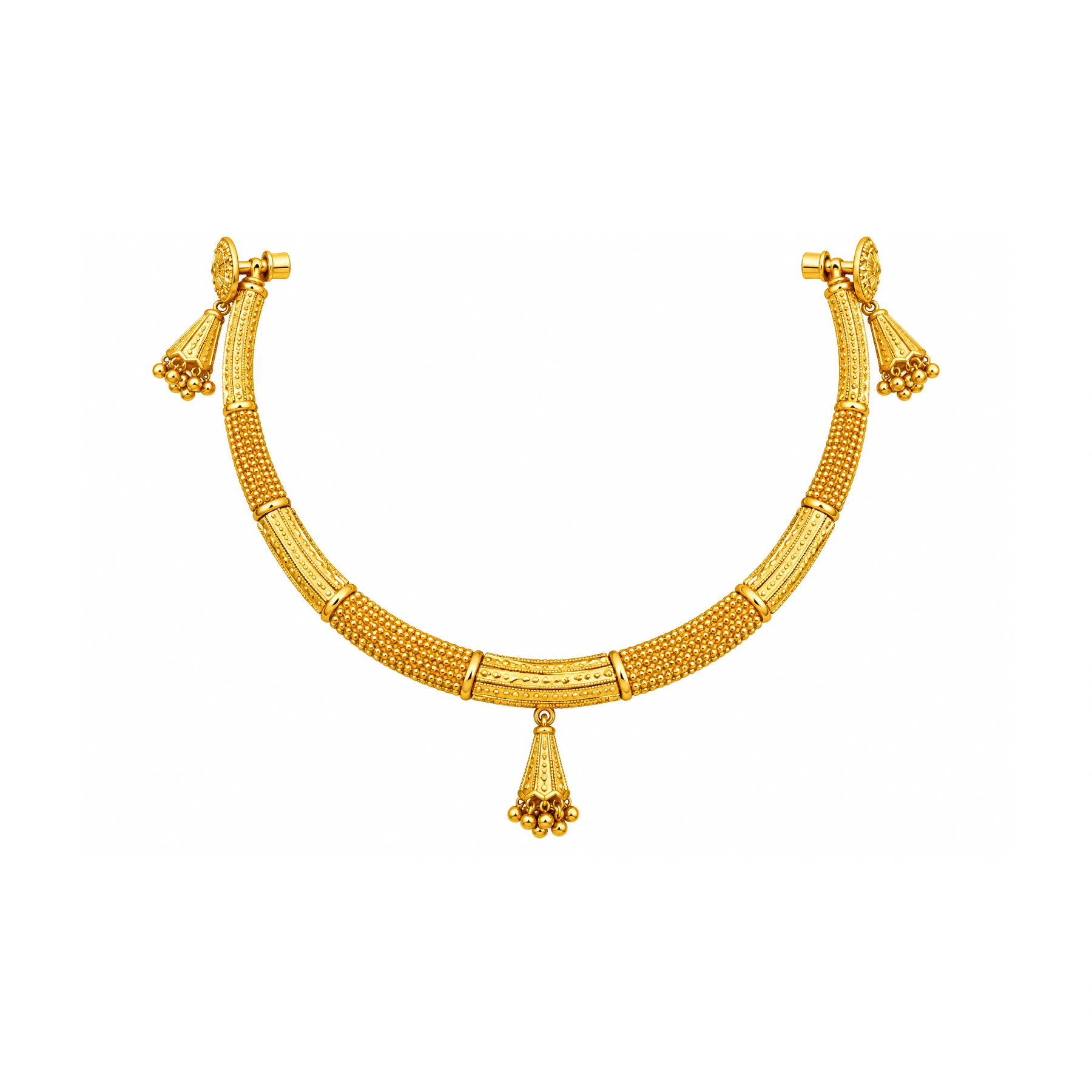 The GSS081210017 Gold Short Necklace Set