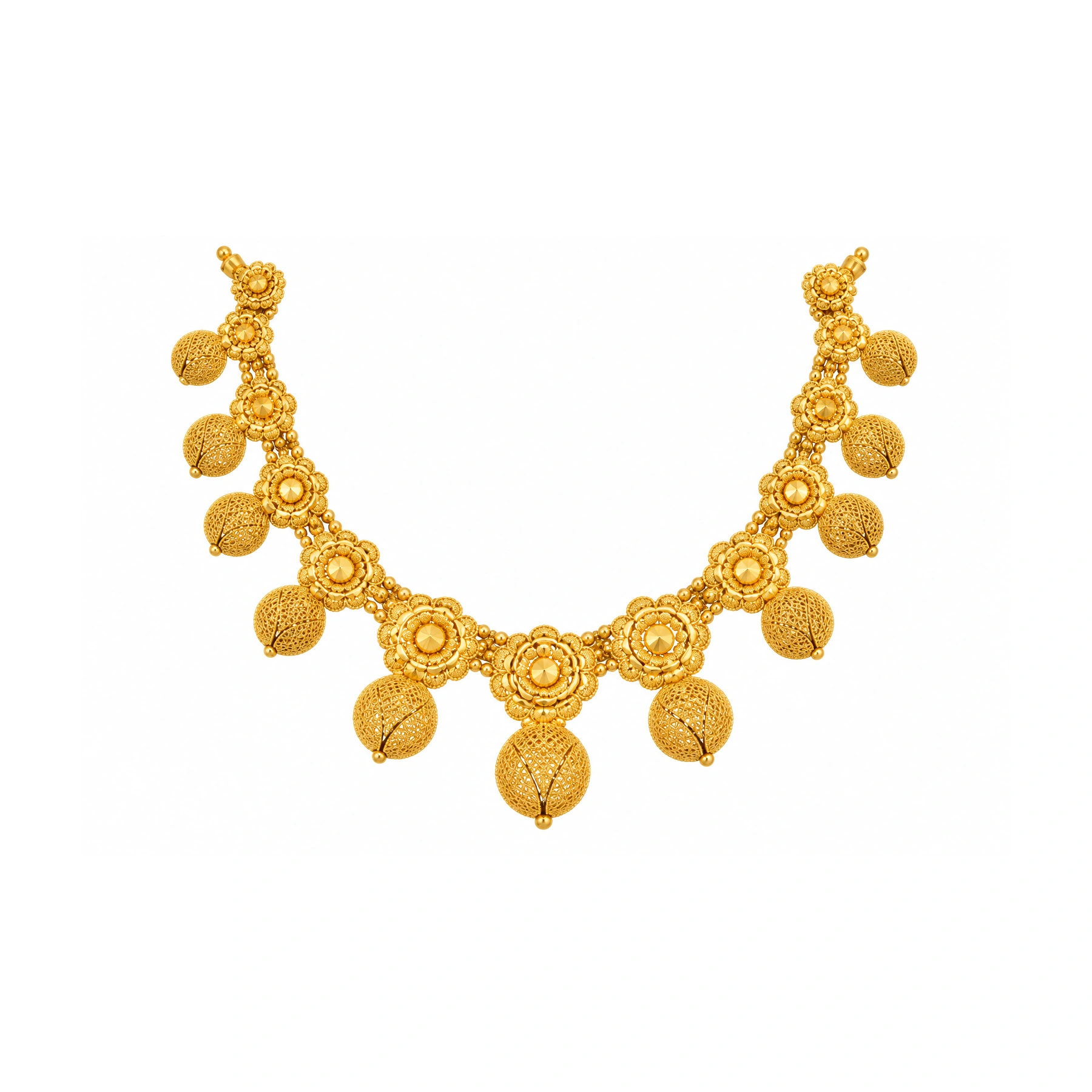 The GSS081910307 Gold Short Necklace Set