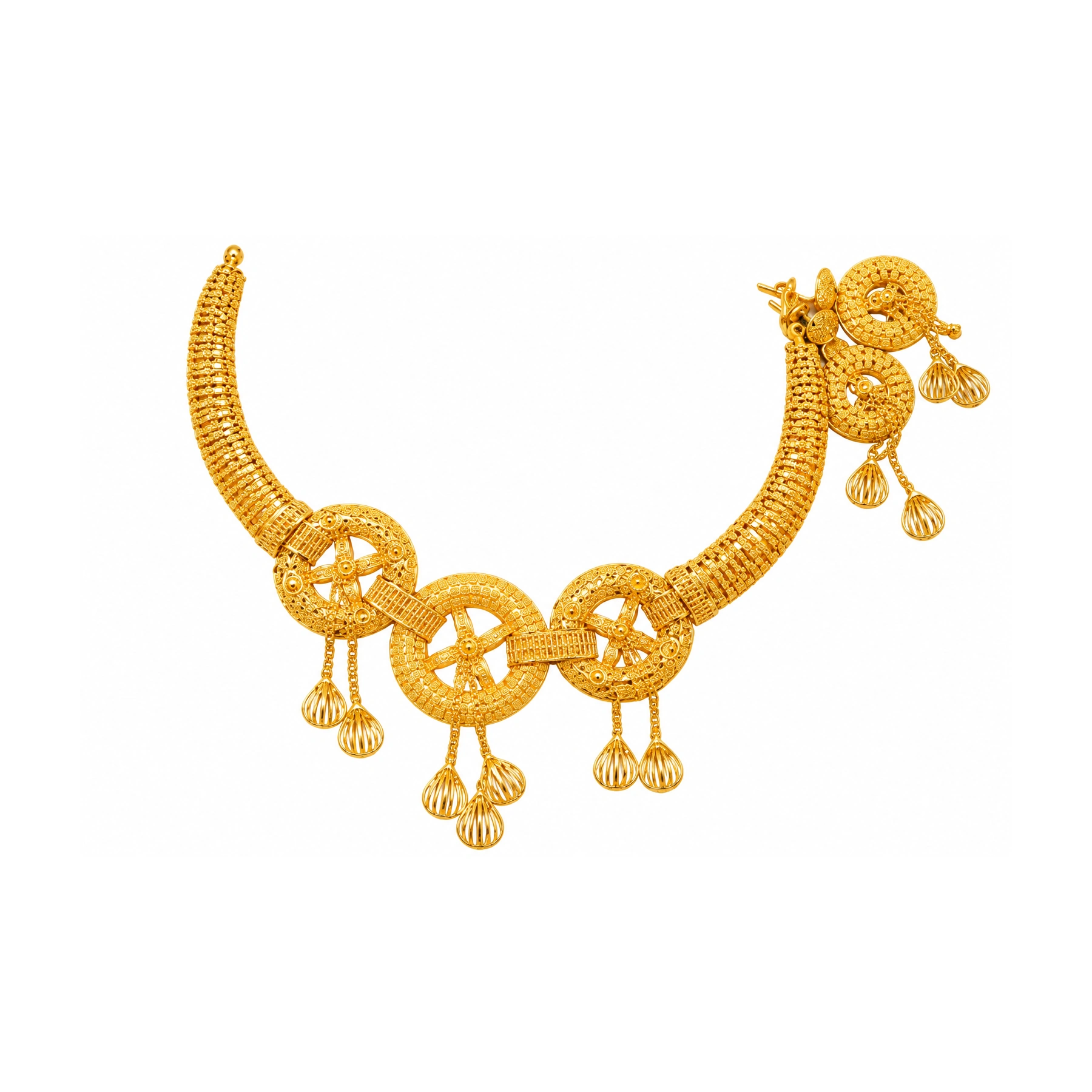 The GSS081910317 Gold Short Necklace Set