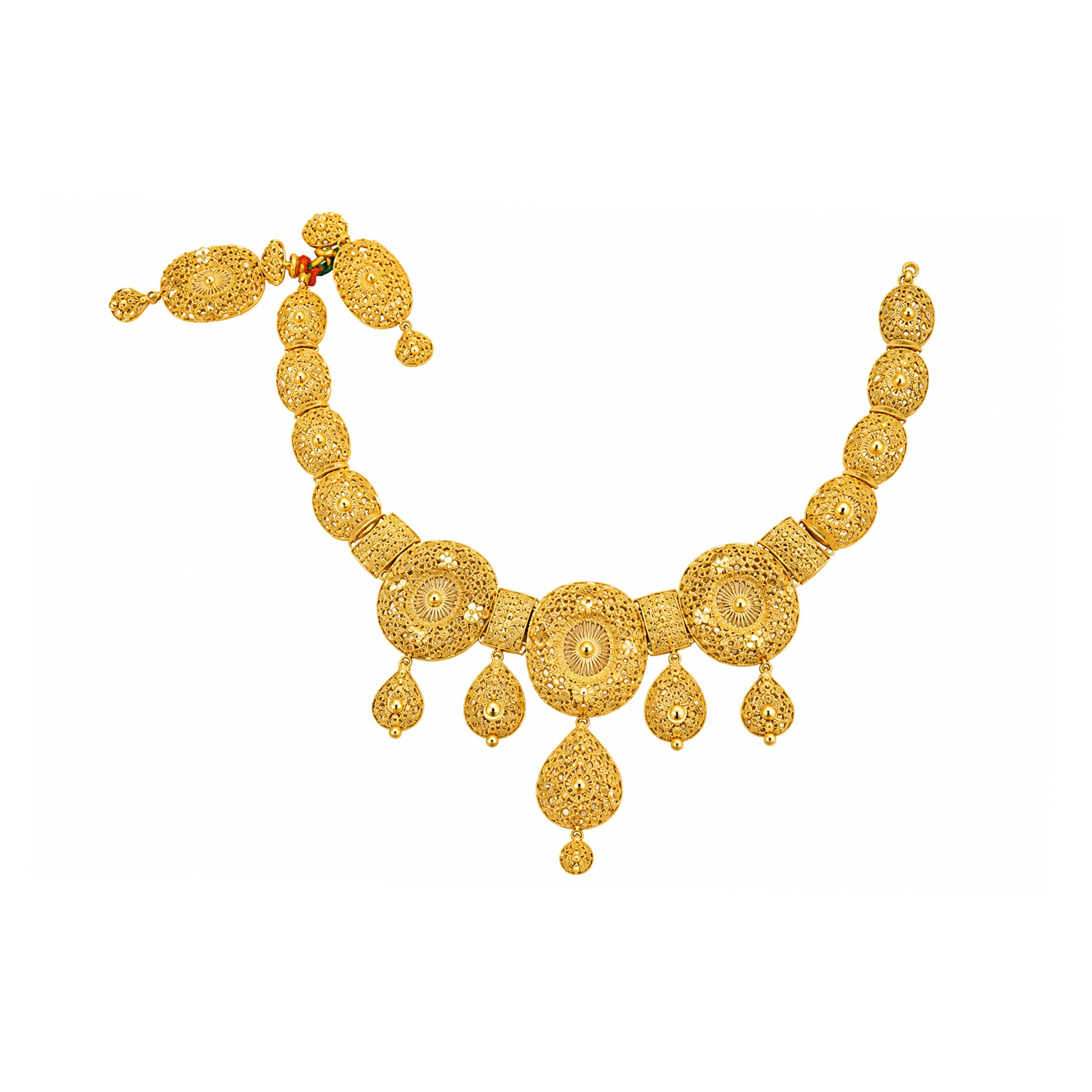 The GSS081910318 Gold Short Necklace Set