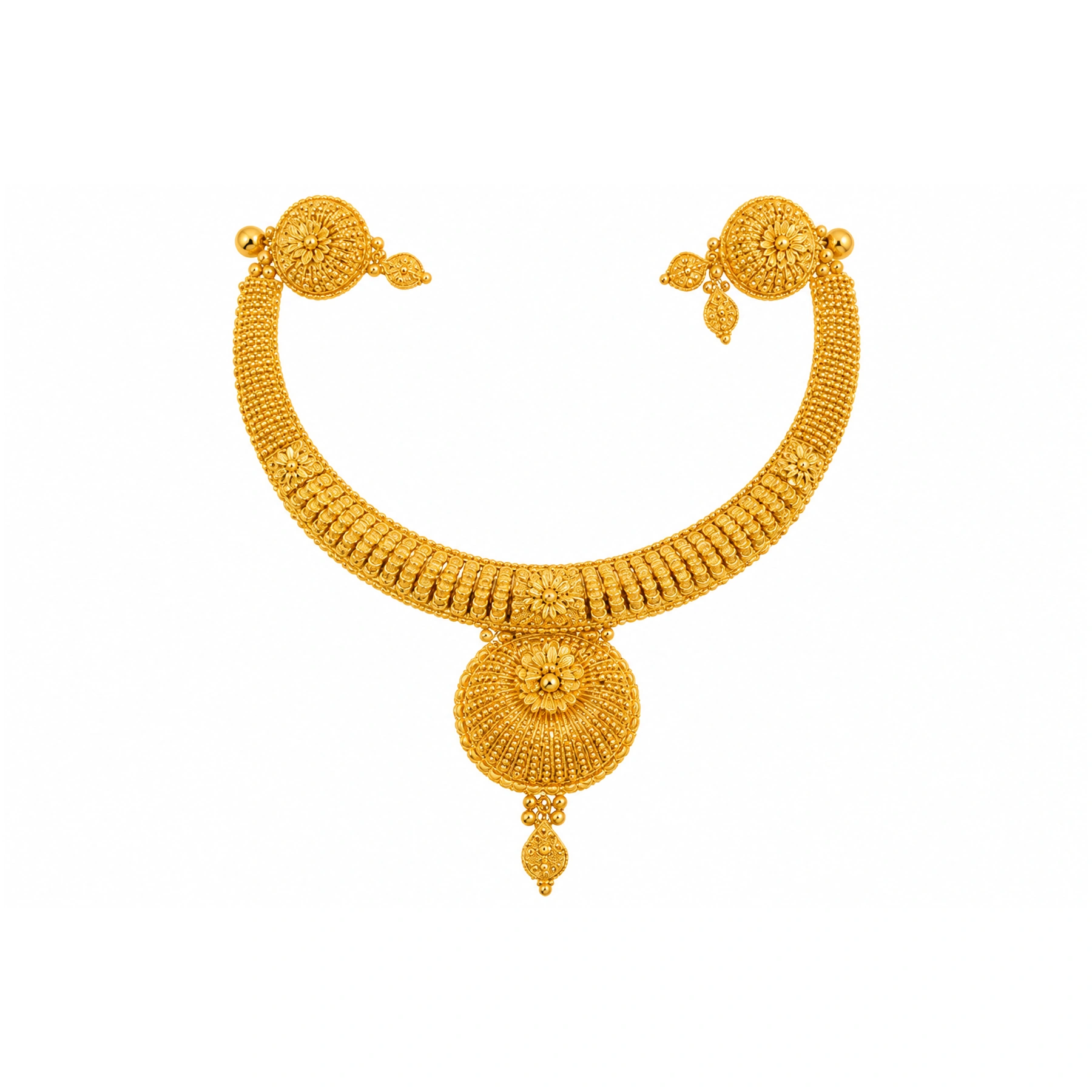 The GSS082410012 Gold Short Necklace Set