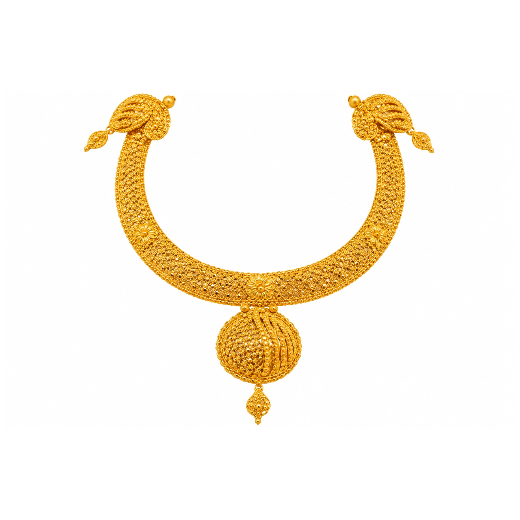 The GSS082410017 Gold Short Necklace Set