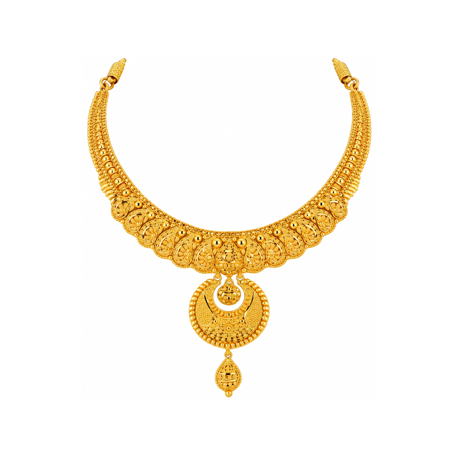 The GSS082810115 Gold Short Necklace Set