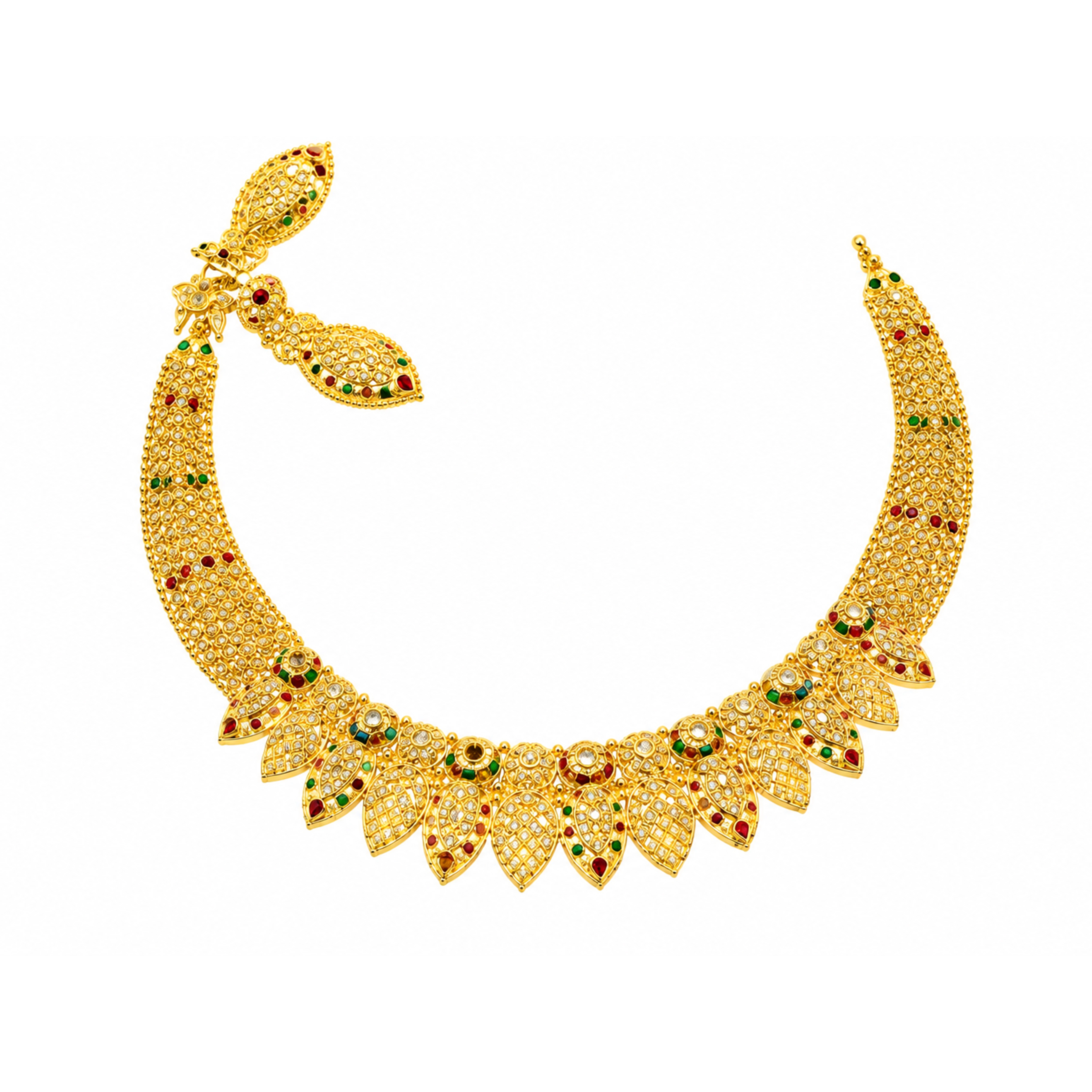 The GSS082810153 Gold Short Necklace Set