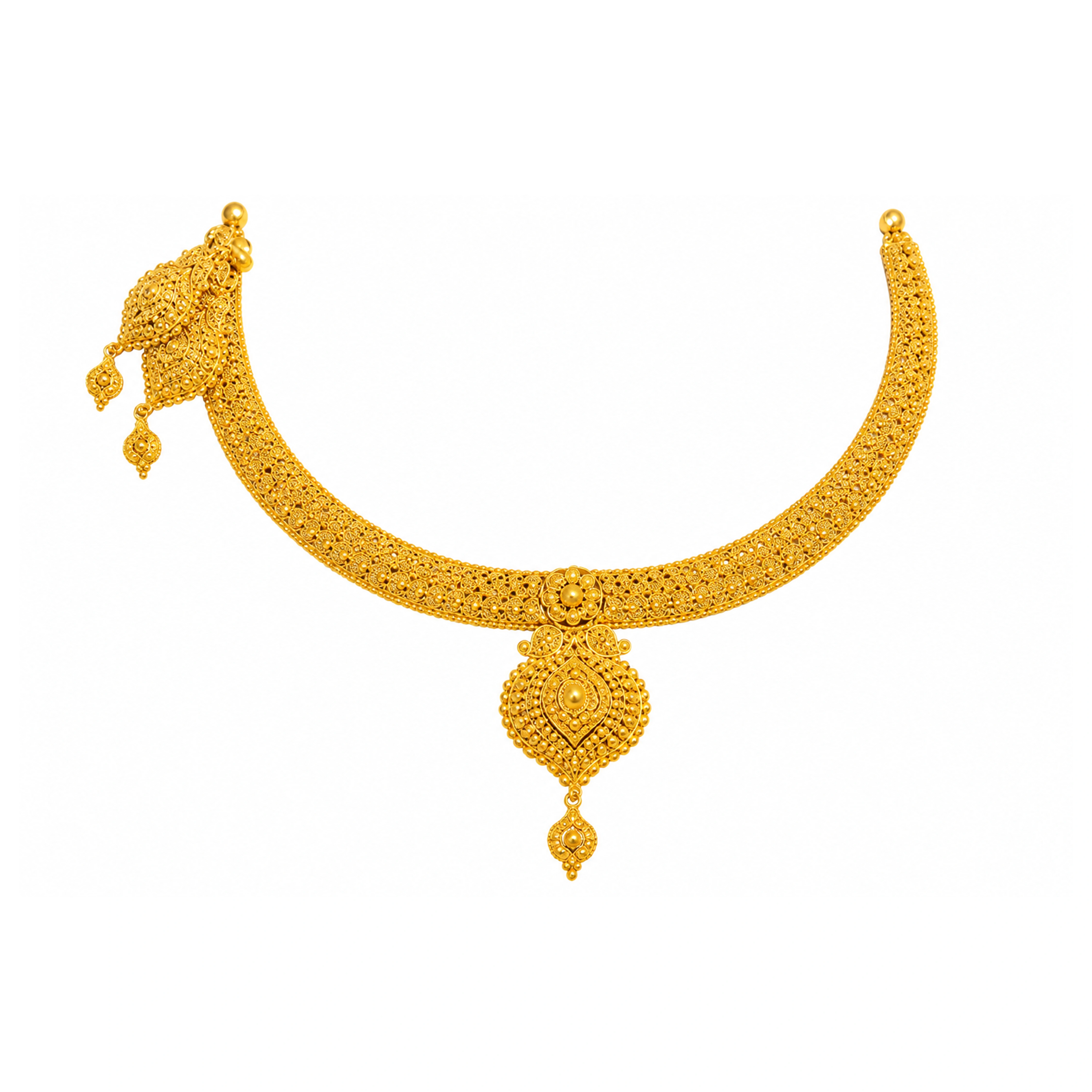 The GSS082810160 Gold Short Necklace Set