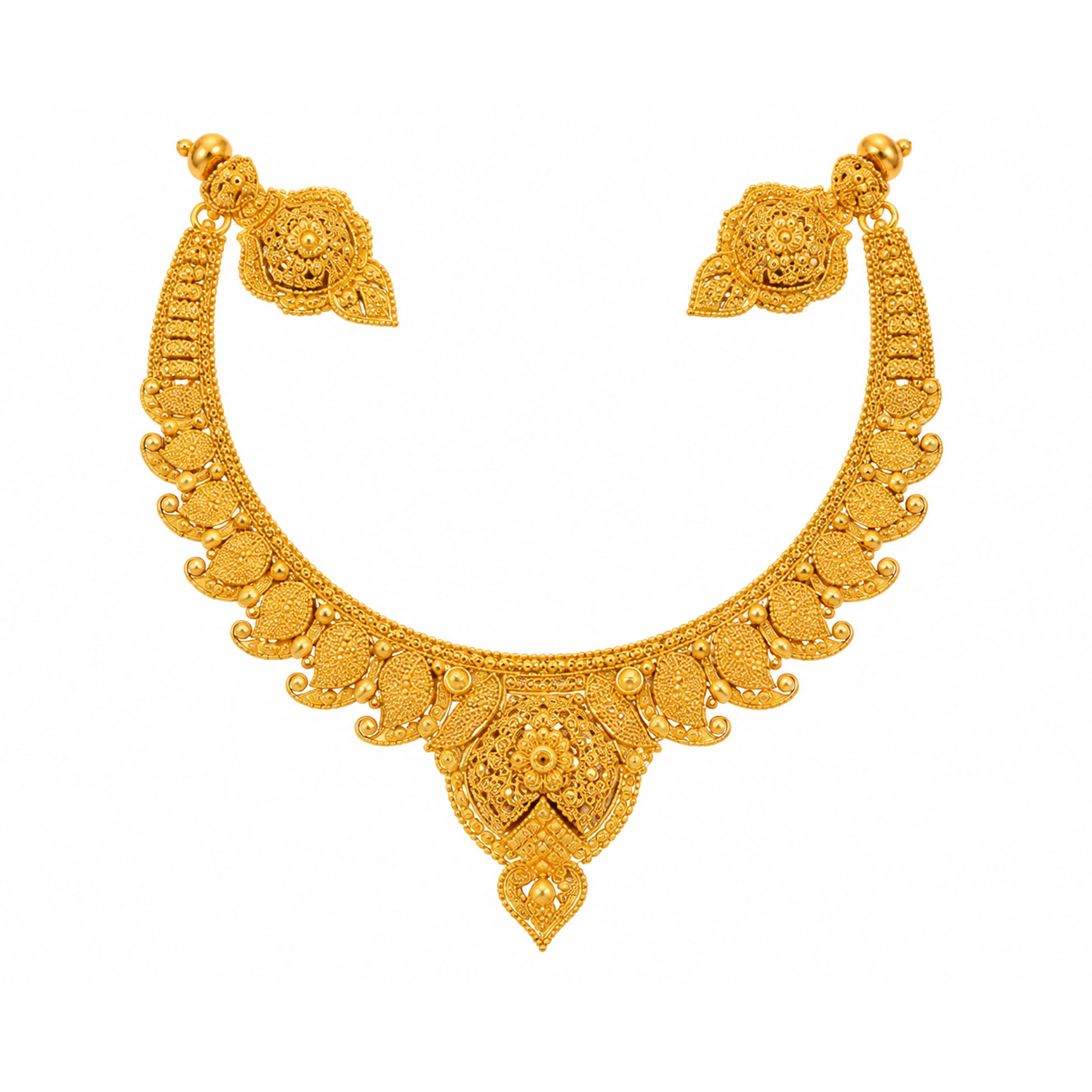 The GSS082810161 Gold Short Necklace Set