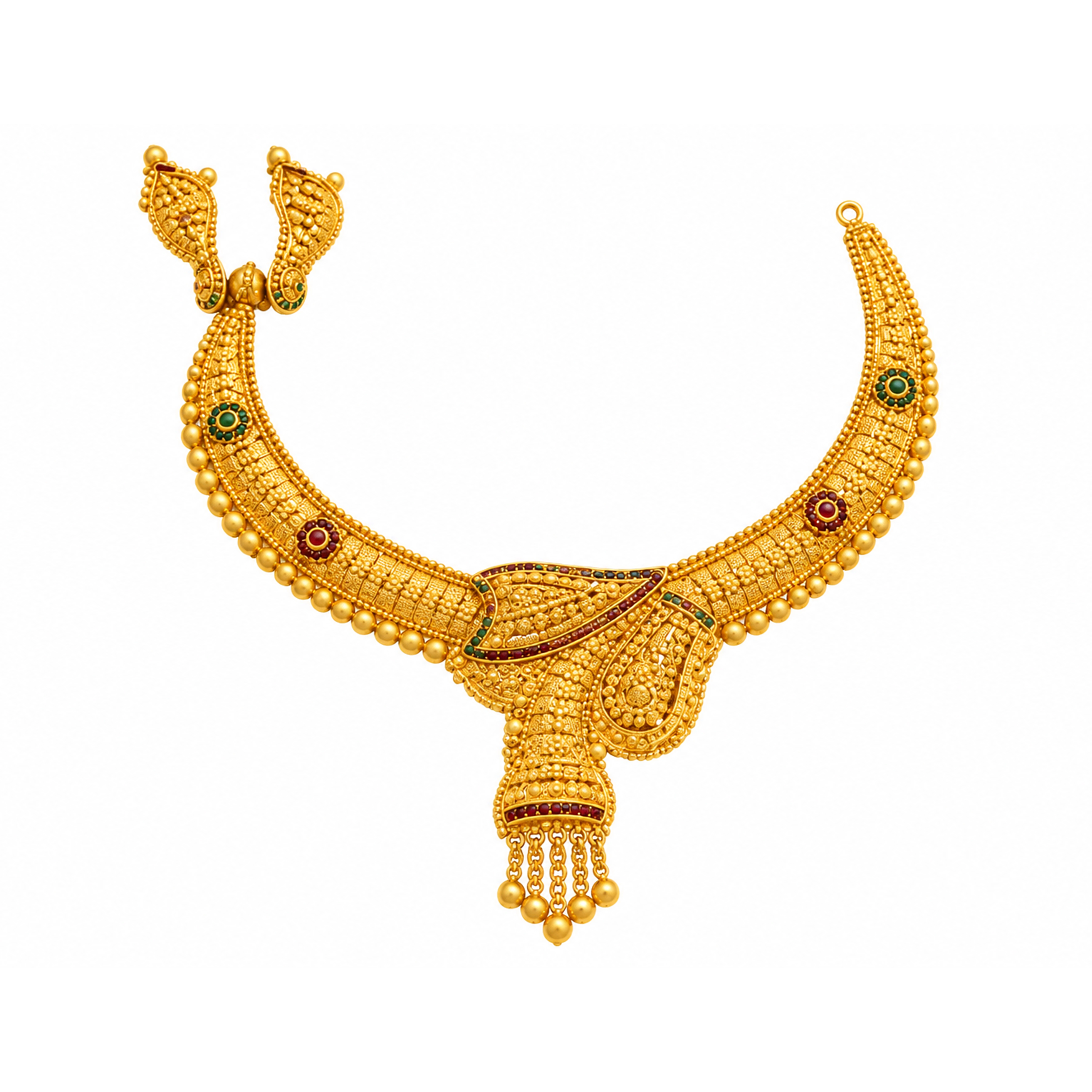 The GSS082810166 Gold Short Necklace Set