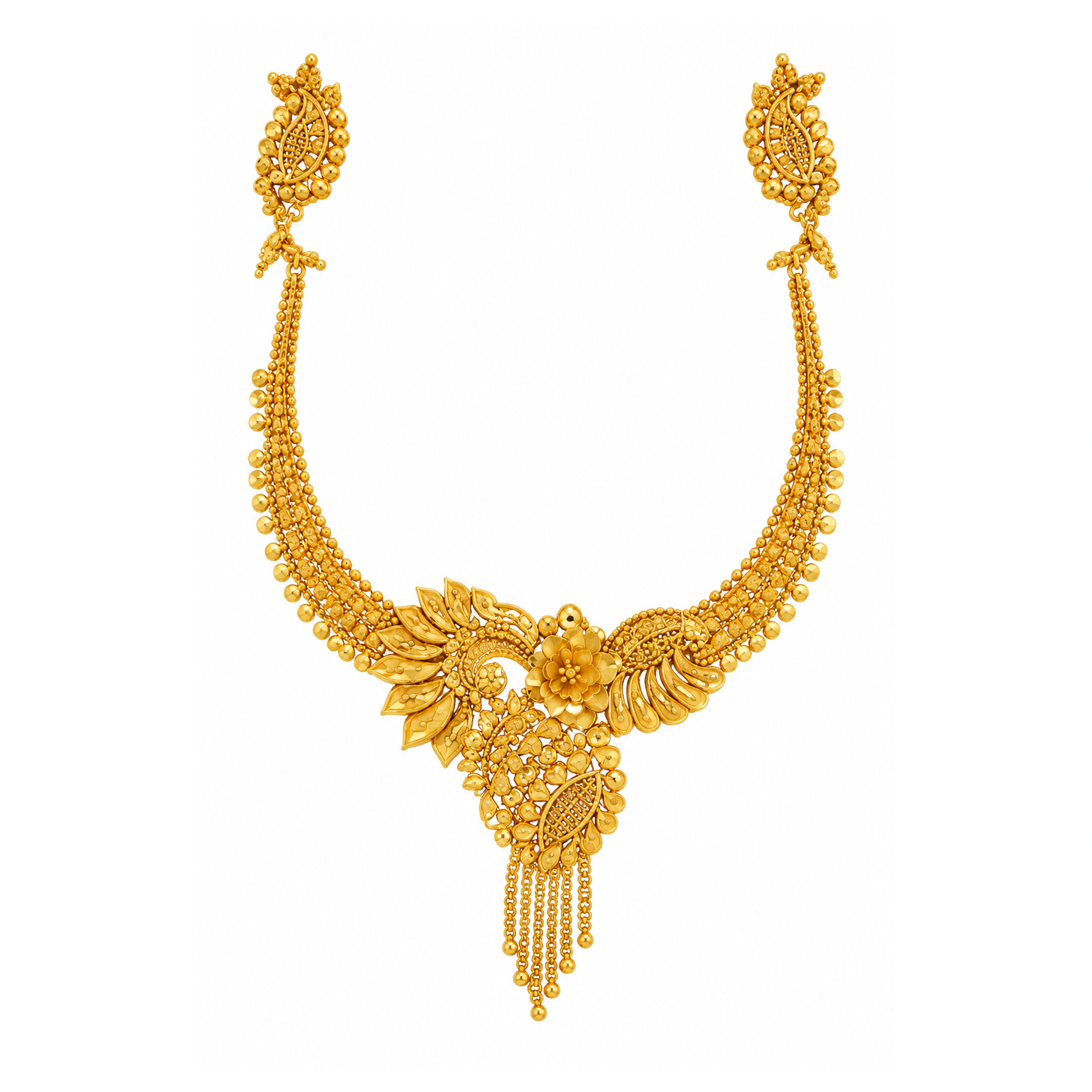 The GSS083110084 Gold Short Necklace Set
