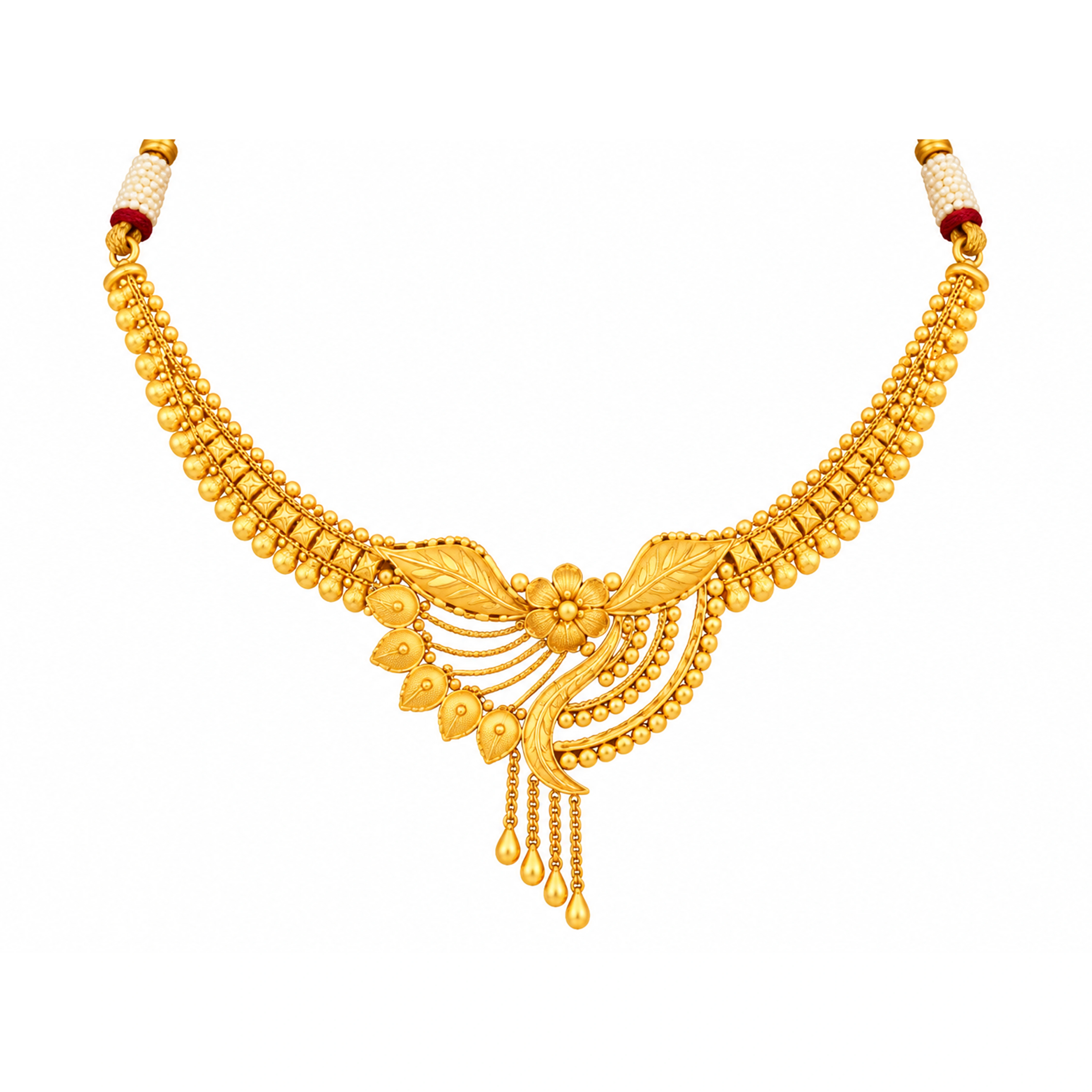 The GSS083610132 Gold Short Necklace Set