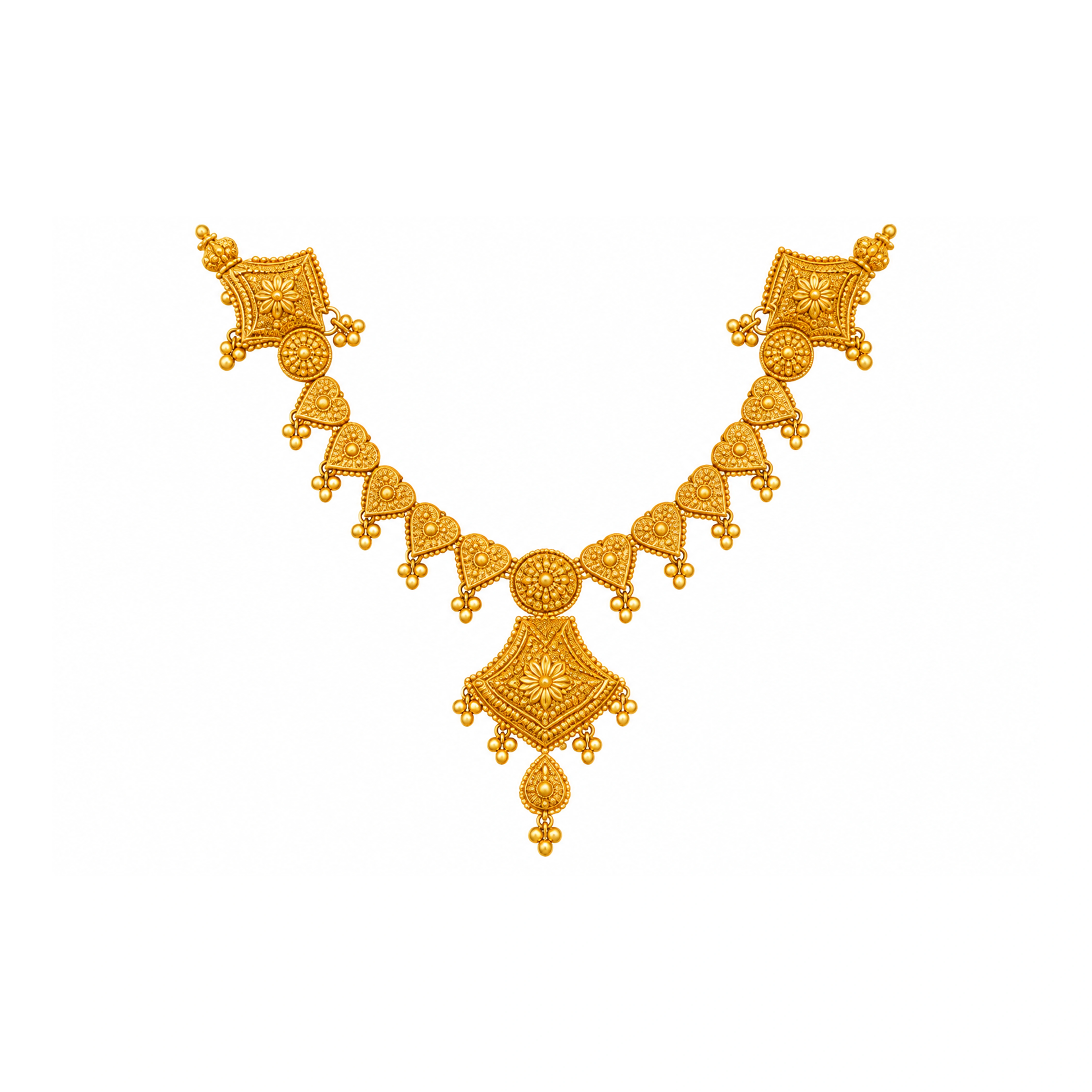 The GSS083610171 Gold Short Necklace Set