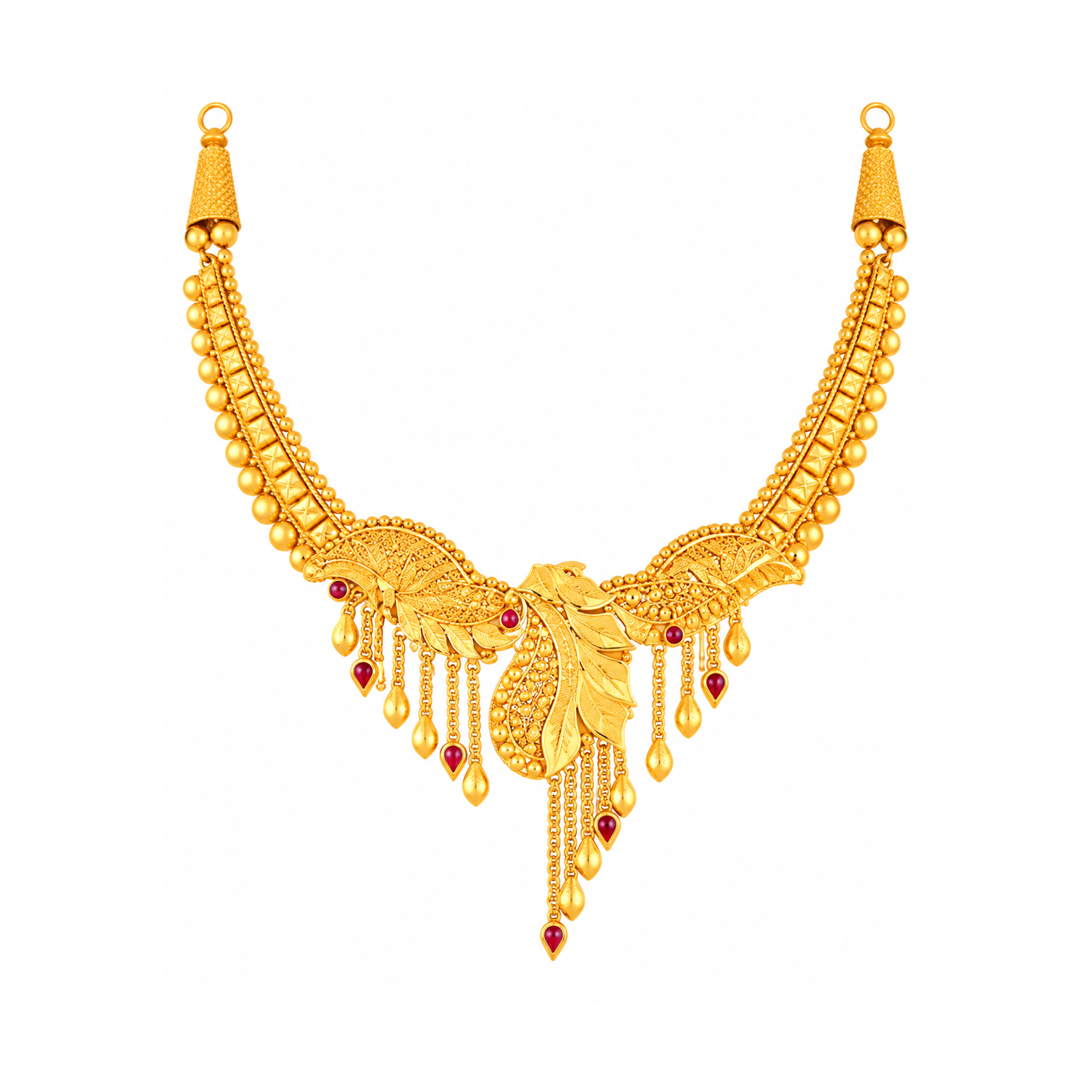 The GSS084810073 Gold Short Necklace Set