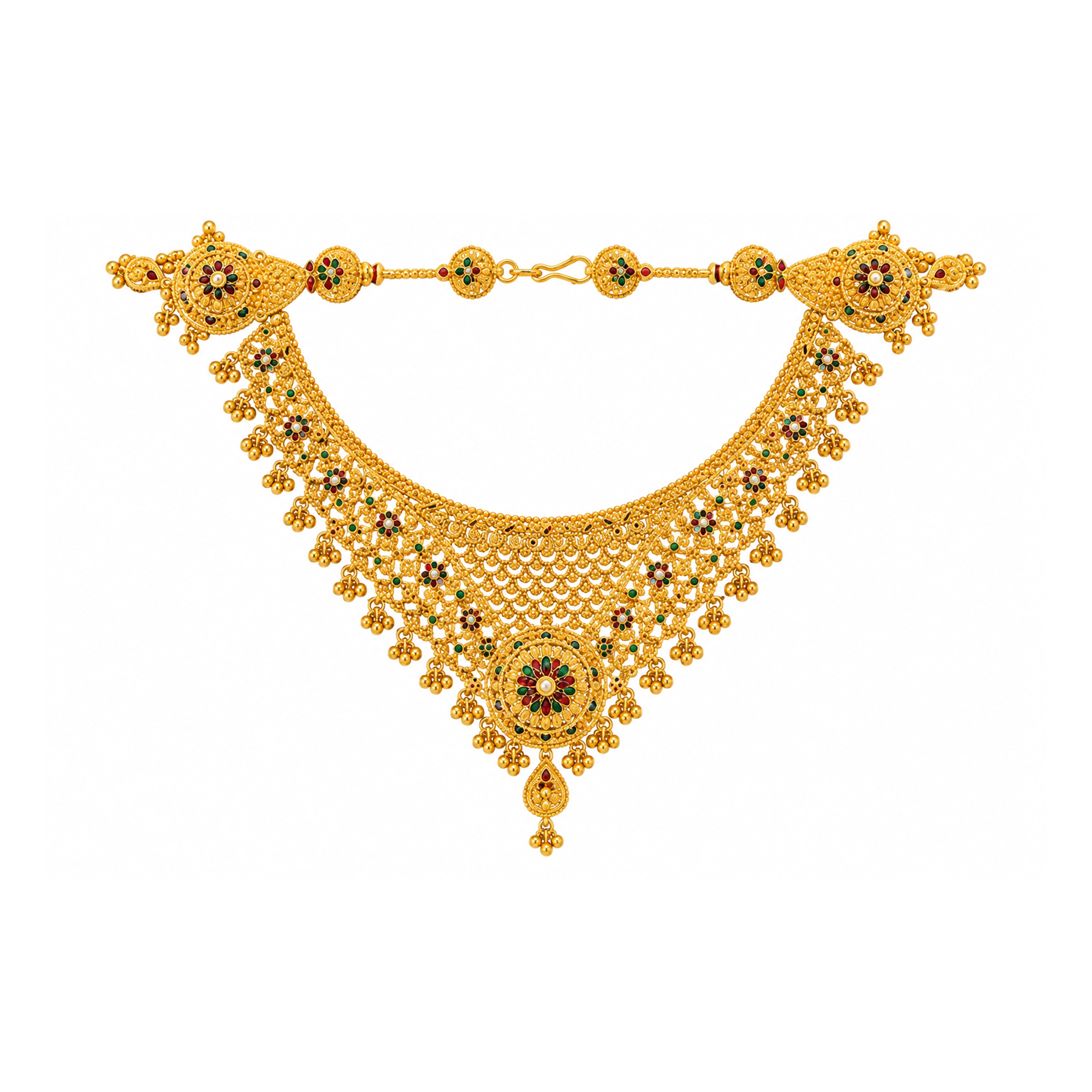 The GSS088610008 Gold Short Necklace Set