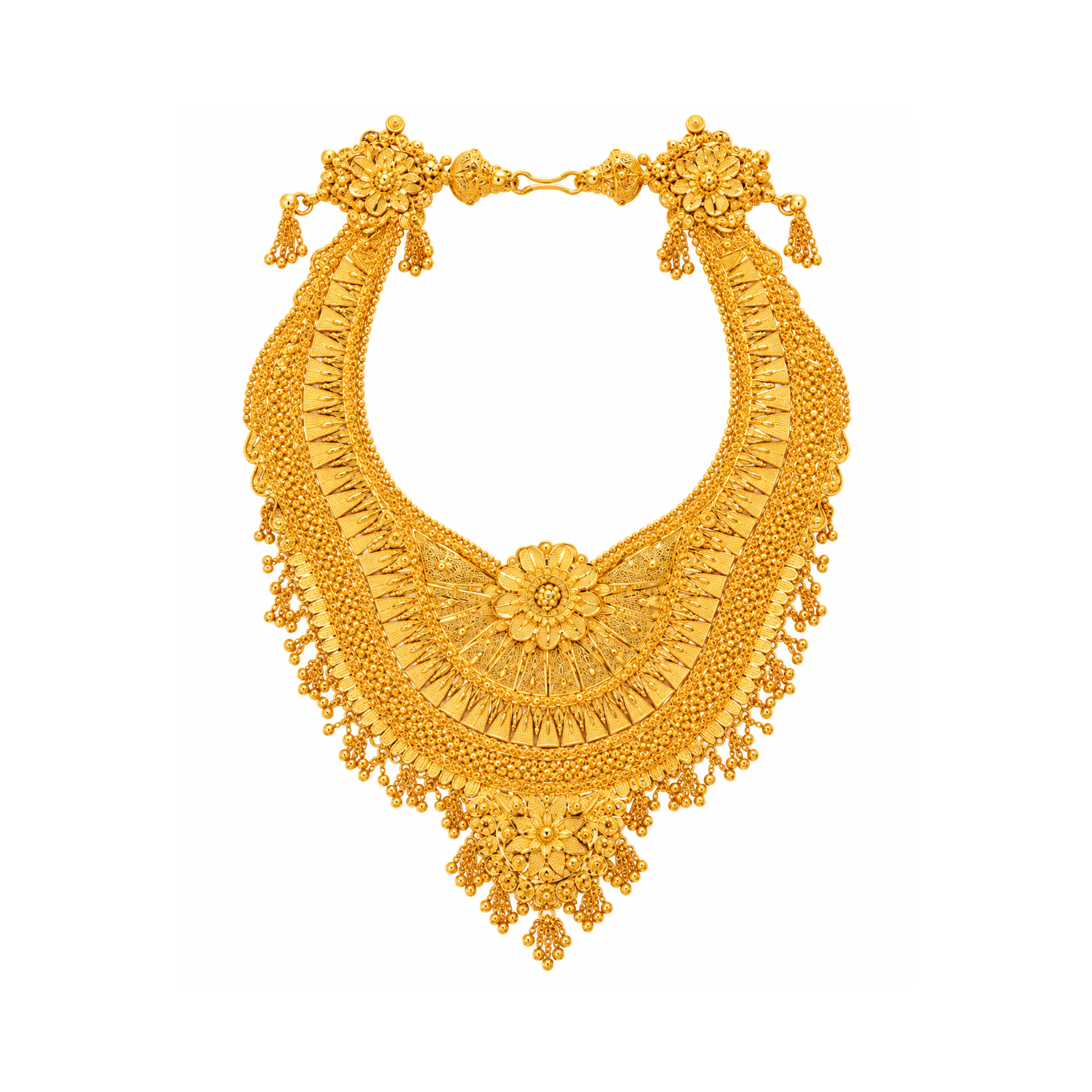 The GSS088610009 Gold Short Necklace Set