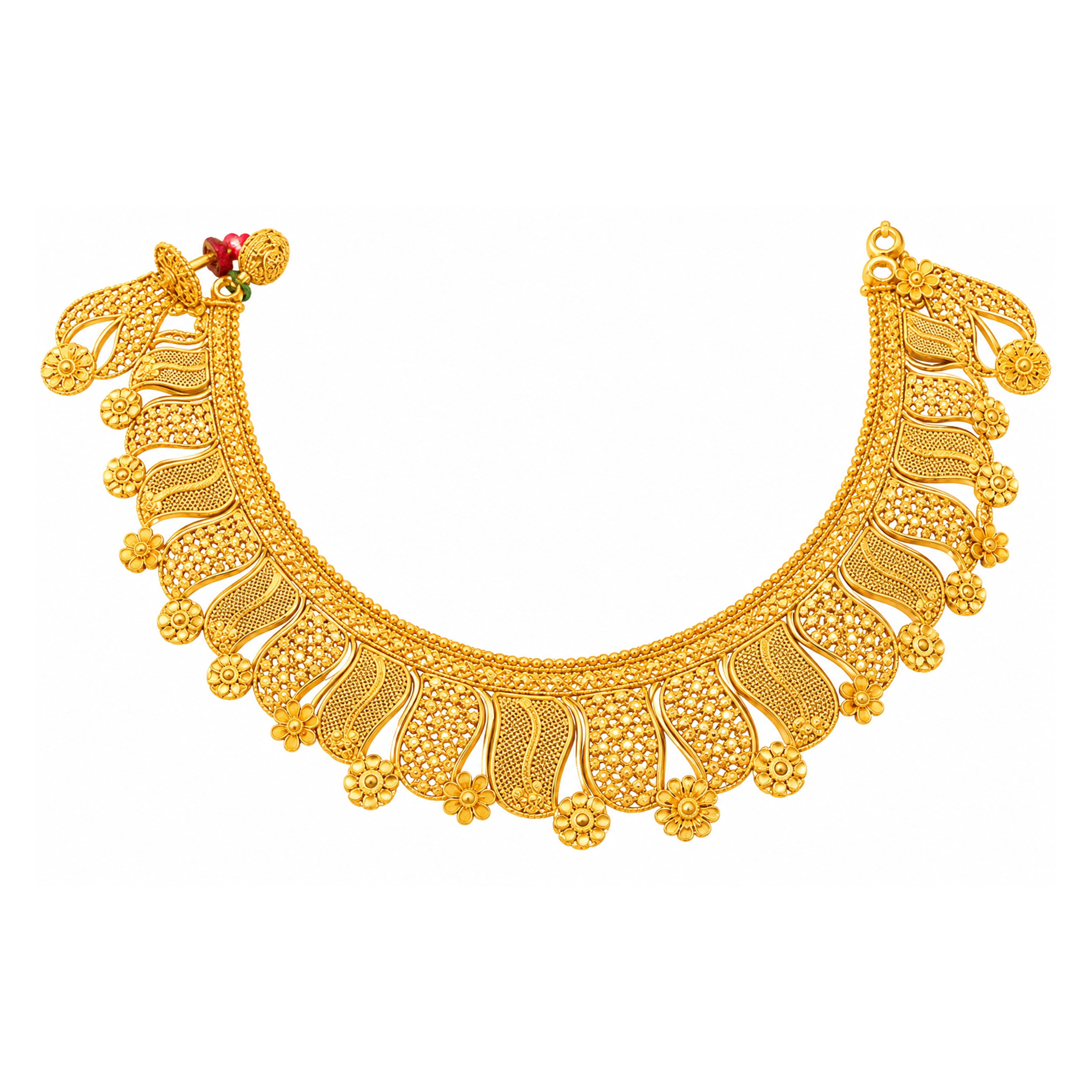 The GSS088610012 Gold Short Necklace Set
