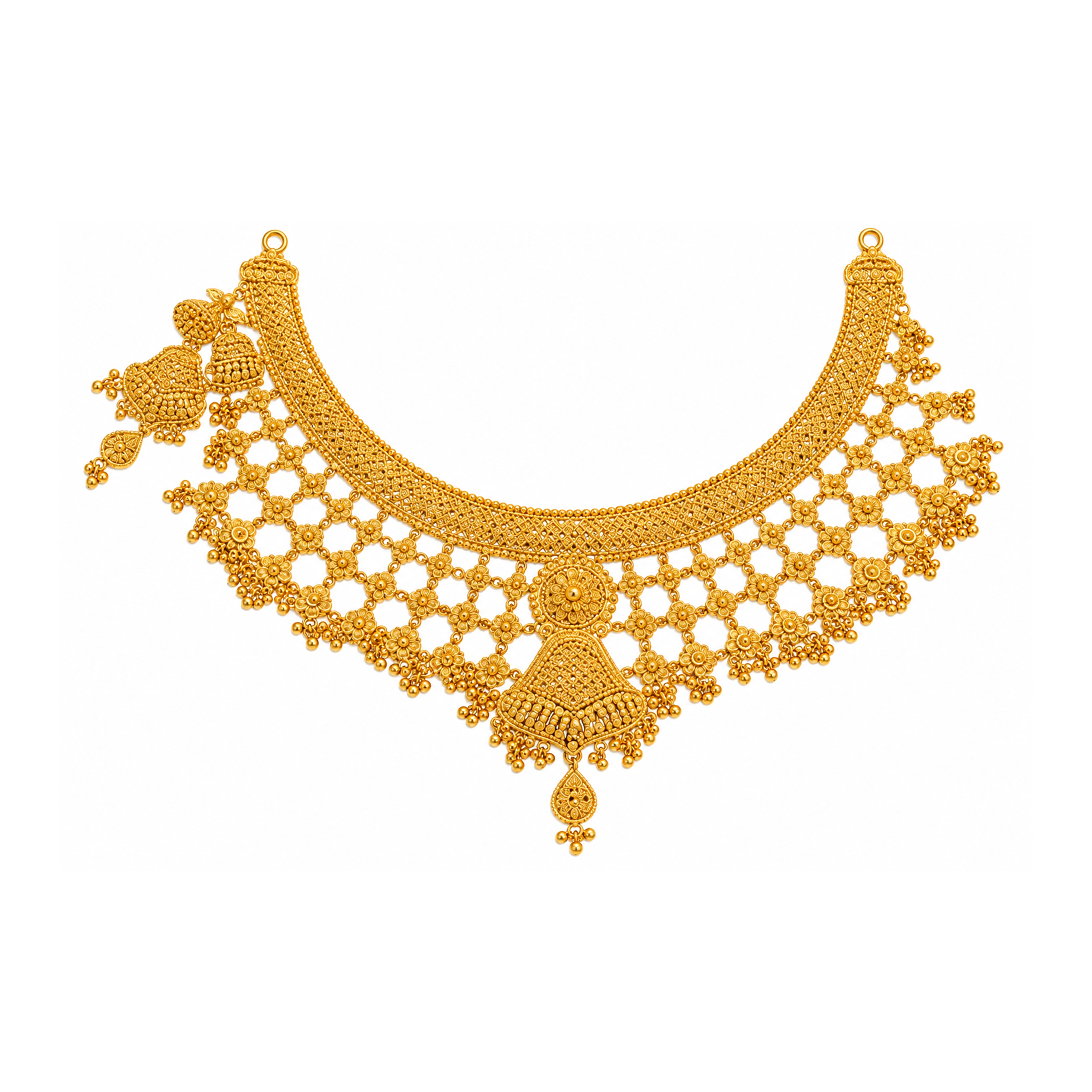 The GSS088610017 Gold Short Necklace Set