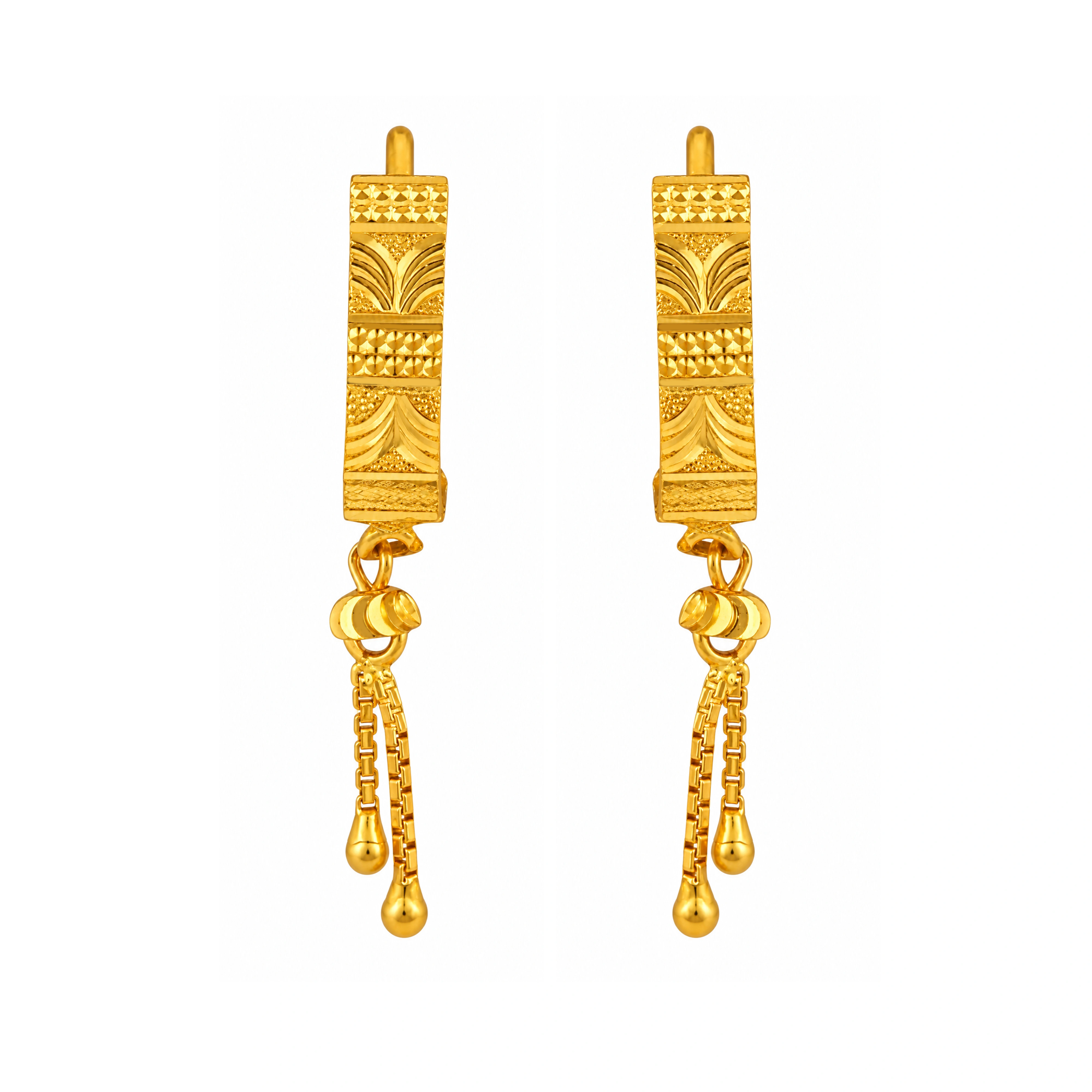Dynasty Cascade Gold Earrings